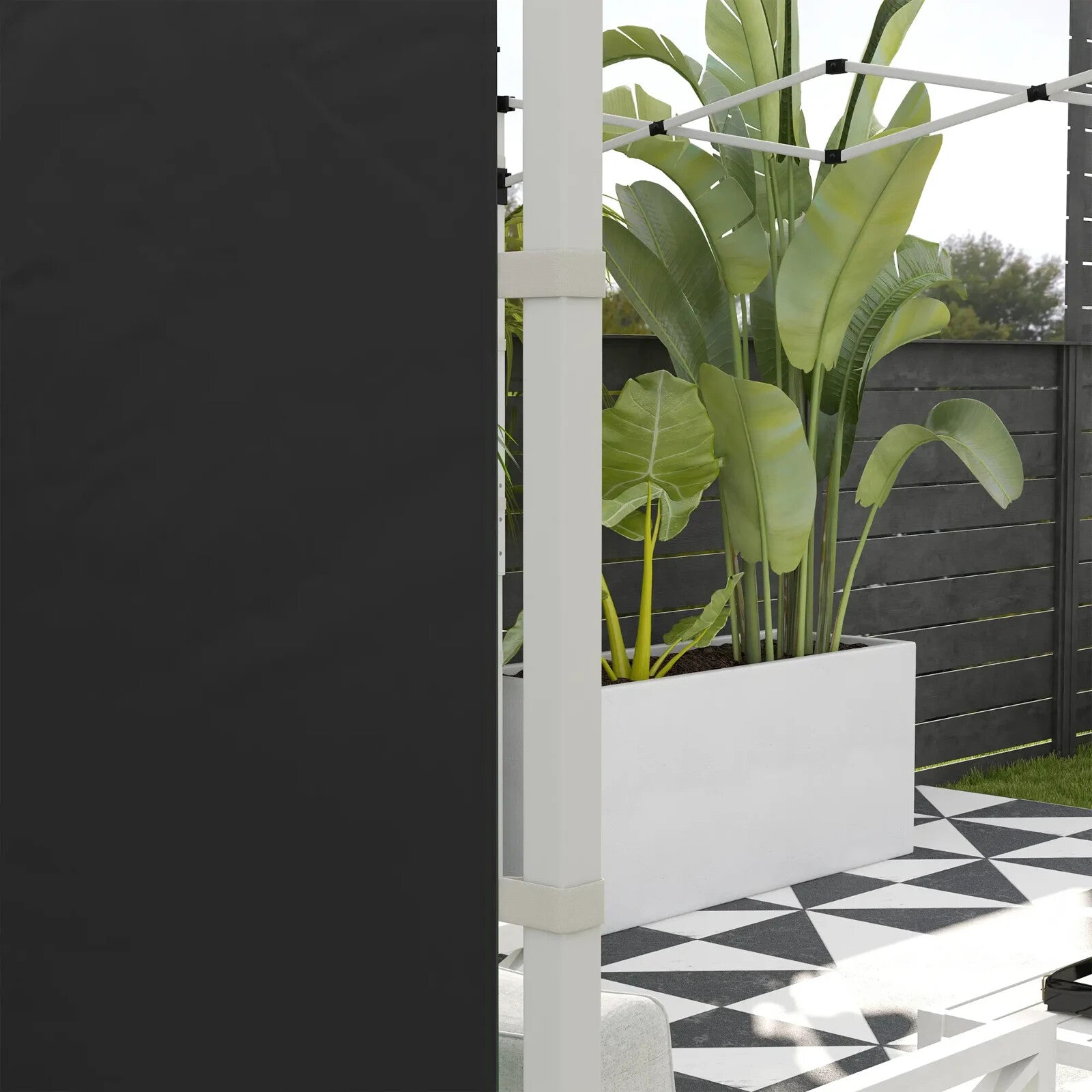3x3m 3x6m Pop Up Gazebo Side Panels Replacement 2 Pack Black Replacement Walls - Home and Garden Furniture Shop - rustic - furniture