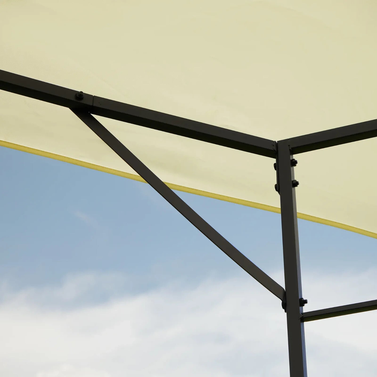 3x3m Garden Gazebo Party Tent Outdoor Pavilion with Canopy Awning Shelter White - Home and Garden Furniture Shop - rustic - furniture