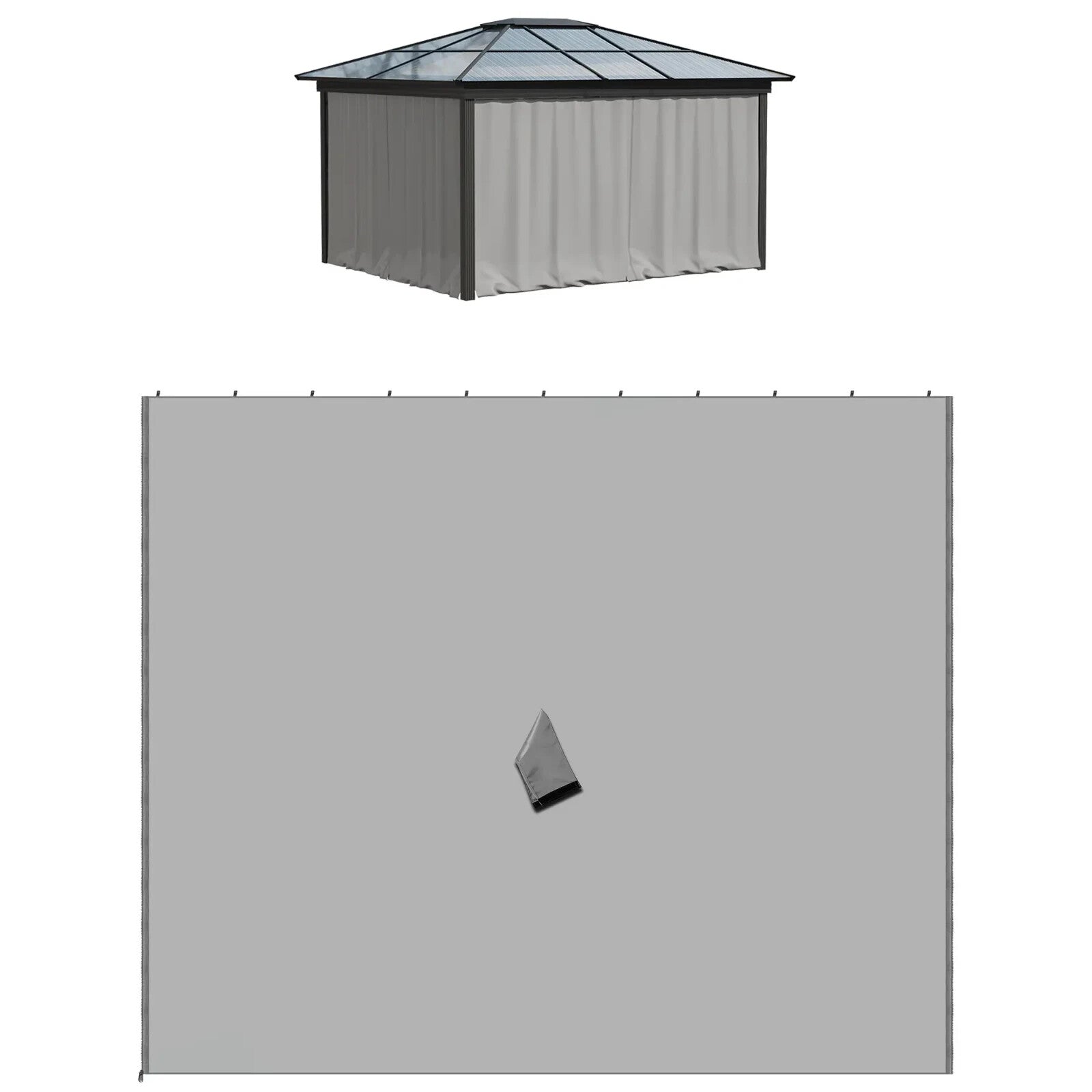 3x3m Universal Gazebo Sidewall Set with 4 Panels & Hooks for Pergola & Cabana - Home and Garden Furniture Shop - rustic - furniture