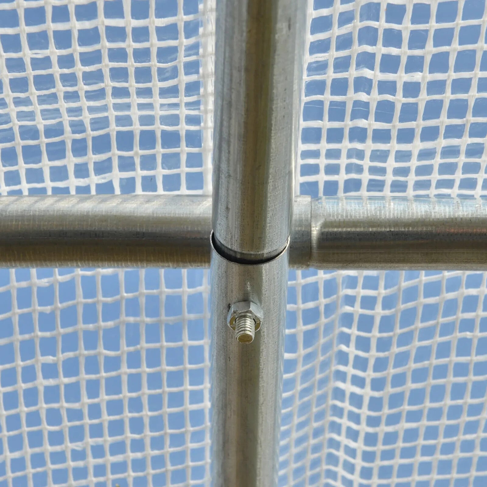 3x3x2 m Walk - In Polytunnel Greenhouse with Reinforced Cover & Zipped Door White - Home and Garden Furniture Shop - rustic - furniture