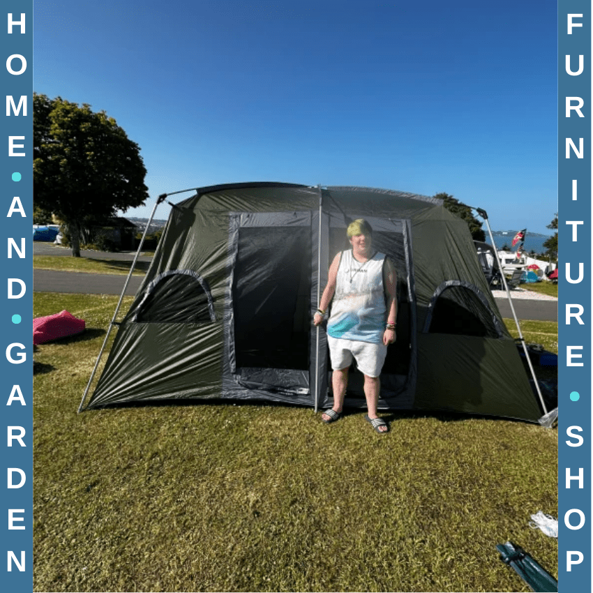 4 - 8 Person Family Camping Tent 2 Room Shelter w/ Mesh Windows for Hiking Outdoor - Home and Garden Furniture Shop - rustic - furniture