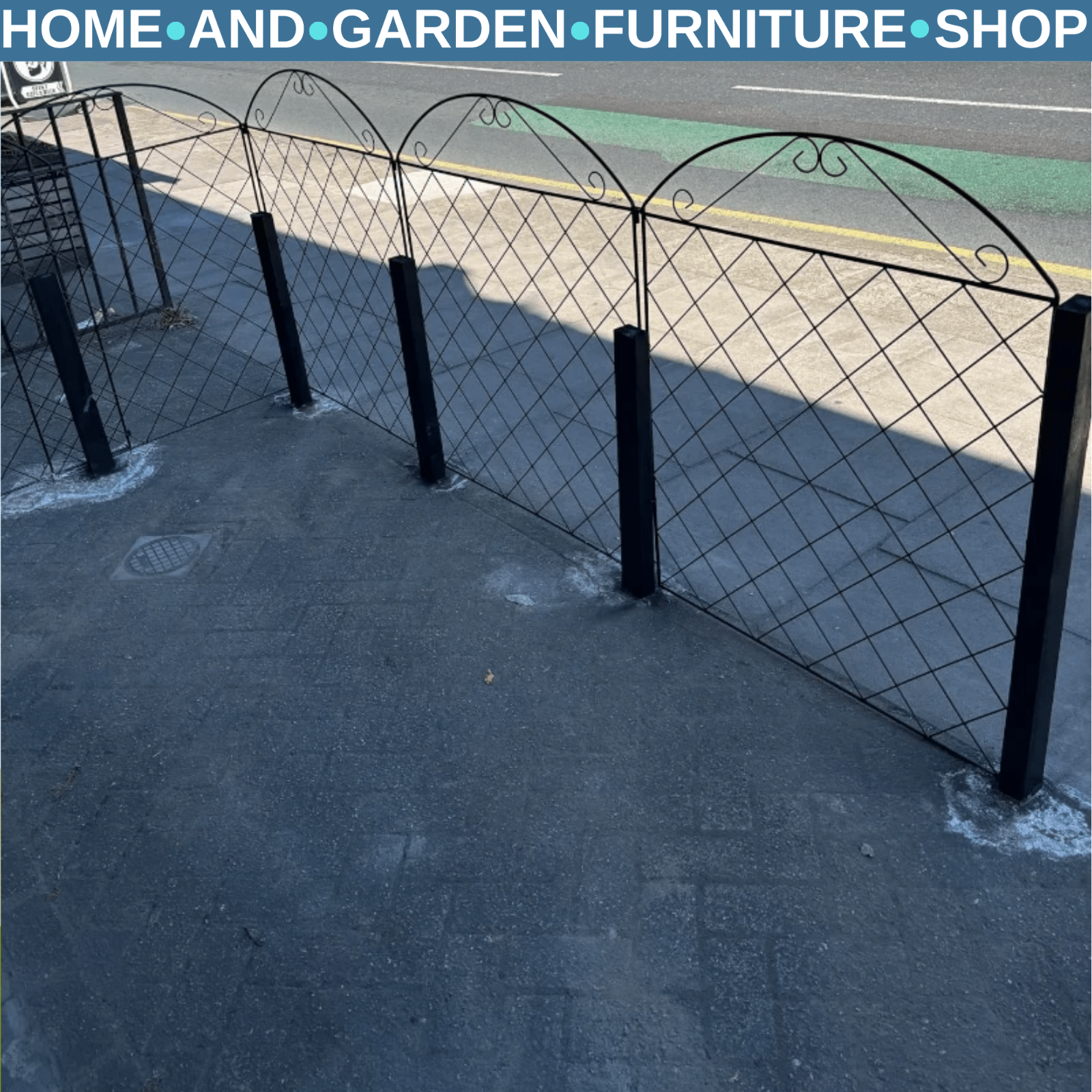 4 - Pcs Decorative Garden Fencing 43in x 11.5ft Rustproof Metal Wire Picket Fence - Home and Garden Furniture Shop - rustic - furniture