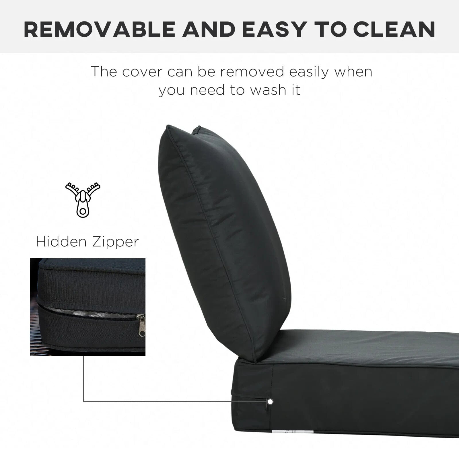 4 Pcs Outdoor Cushion Set Seat and Back Replacement for Patio Garden Chairs Set - Home and Garden Furniture Shop - rustic - furniture