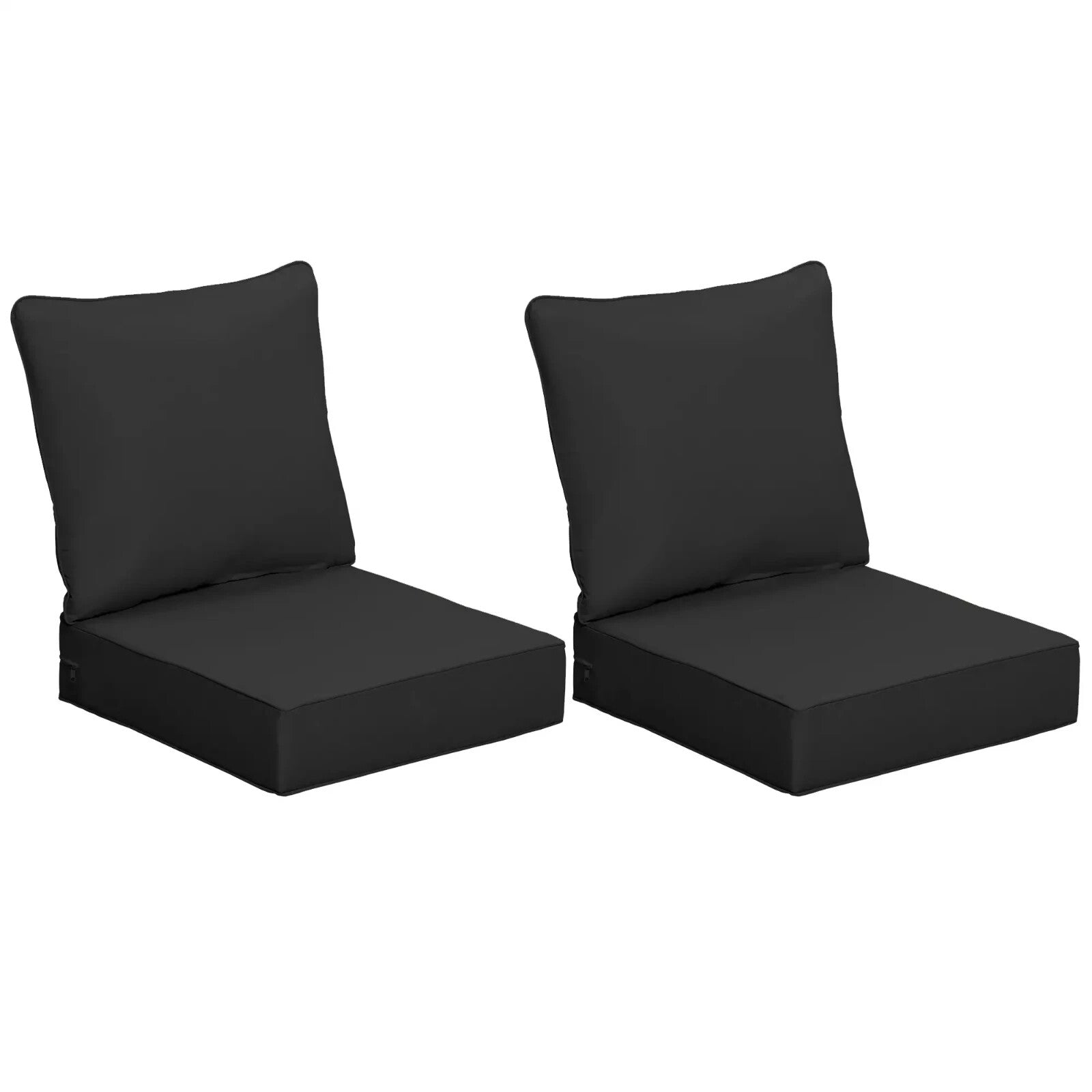 4 Pcs Outdoor Cushion Set Seat and Back Replacement for Patio Garden Chairs Set - Home and Garden Furniture Shop - rustic - furniture