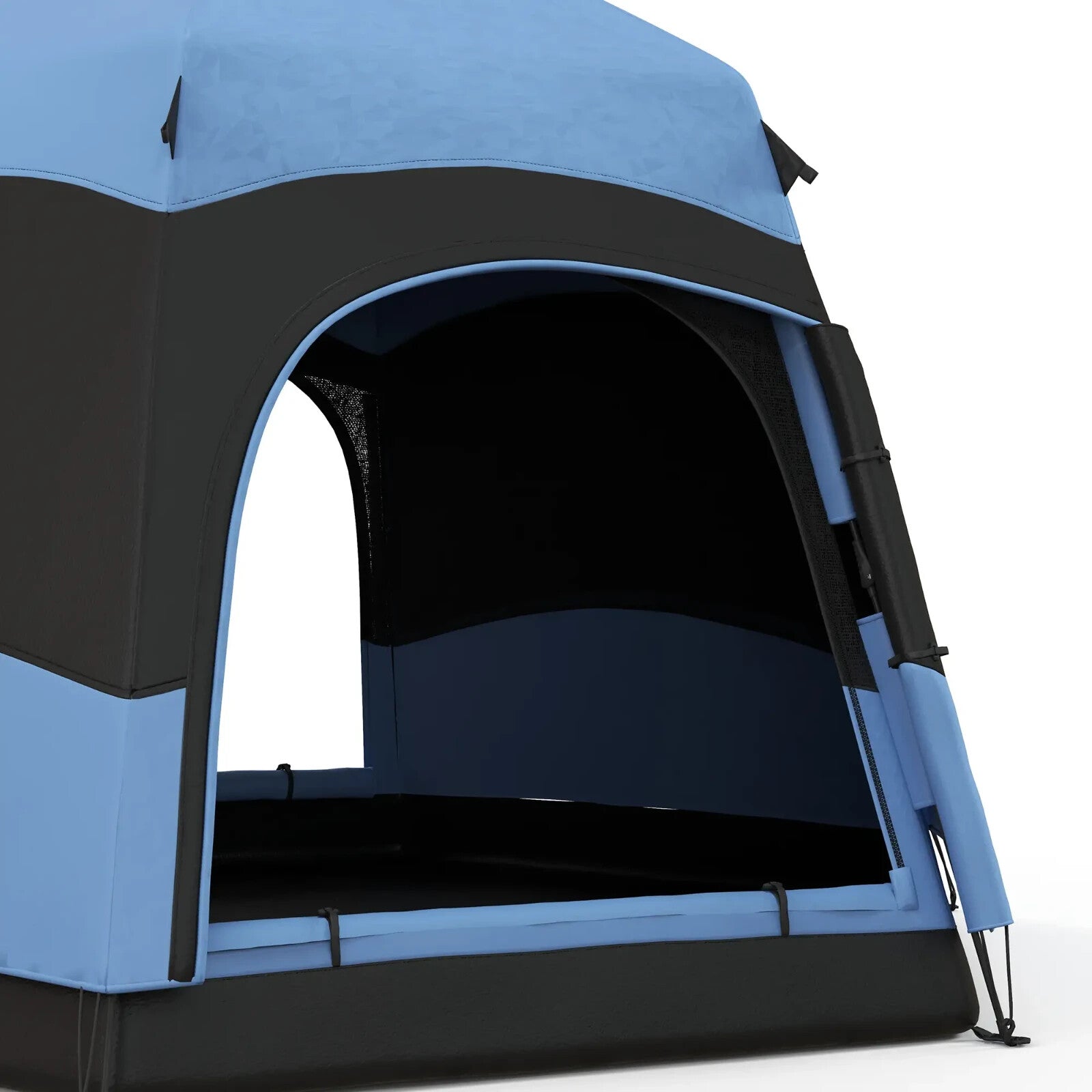4 Person Hexagon Dome Tent Pop Up Camping Shelter with Rainfly and Welded Floor - Home and Garden Furniture Shop - rustic - furniture