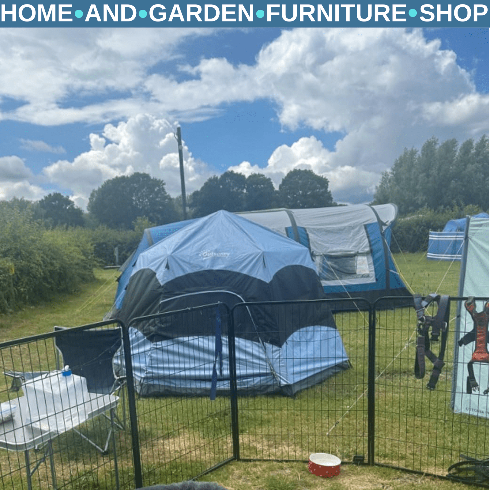 4 Person Hexagon Dome Tent Pop Up Camping Shelter with Rainfly and Welded Floor - Home and Garden Furniture Shop - rustic - furniture
