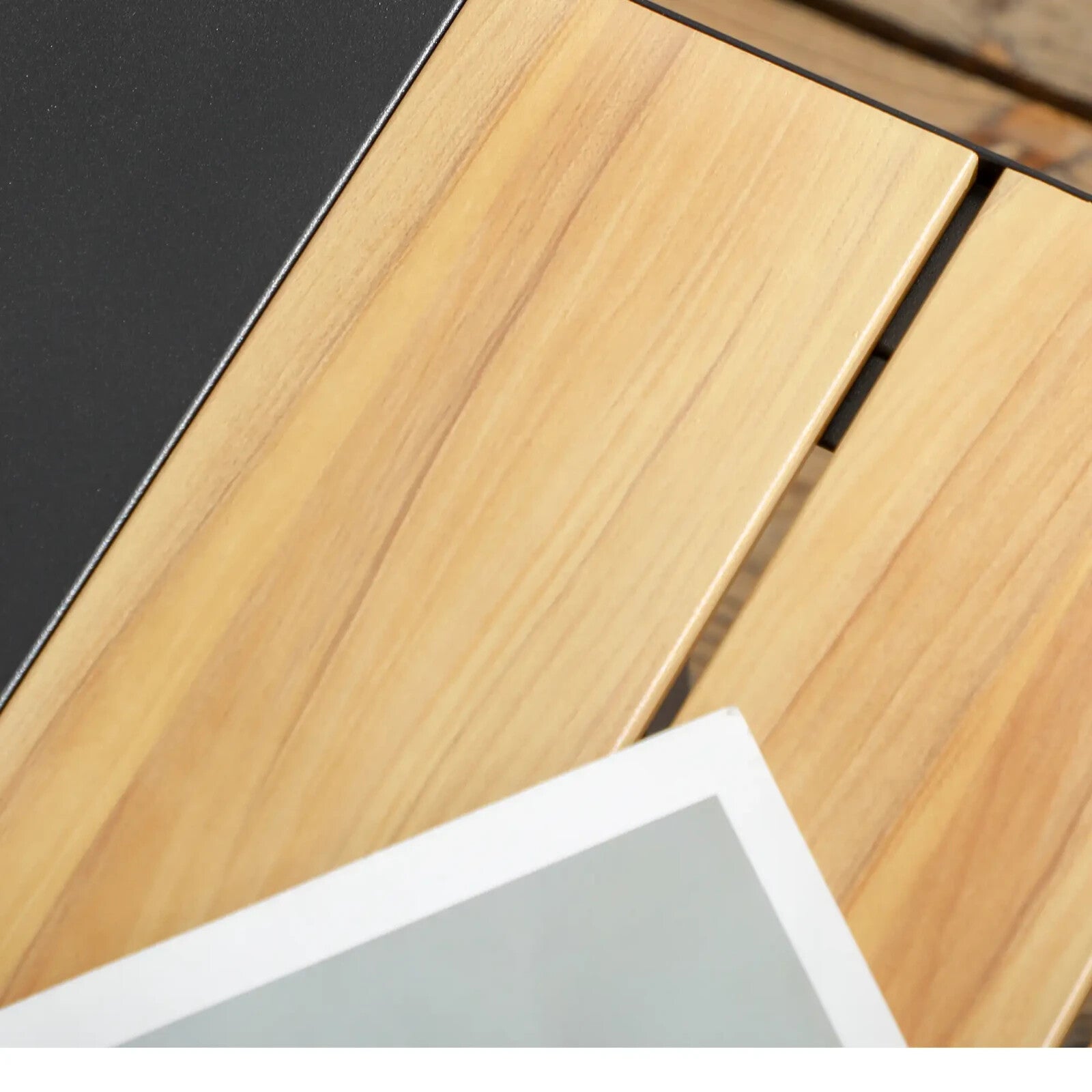 4 Piece Aluminium Garden Furniture Set L Shape Sofa w/ Tables Cushions Dark Grey - Home and Garden Furniture Shop - rustic - furniture