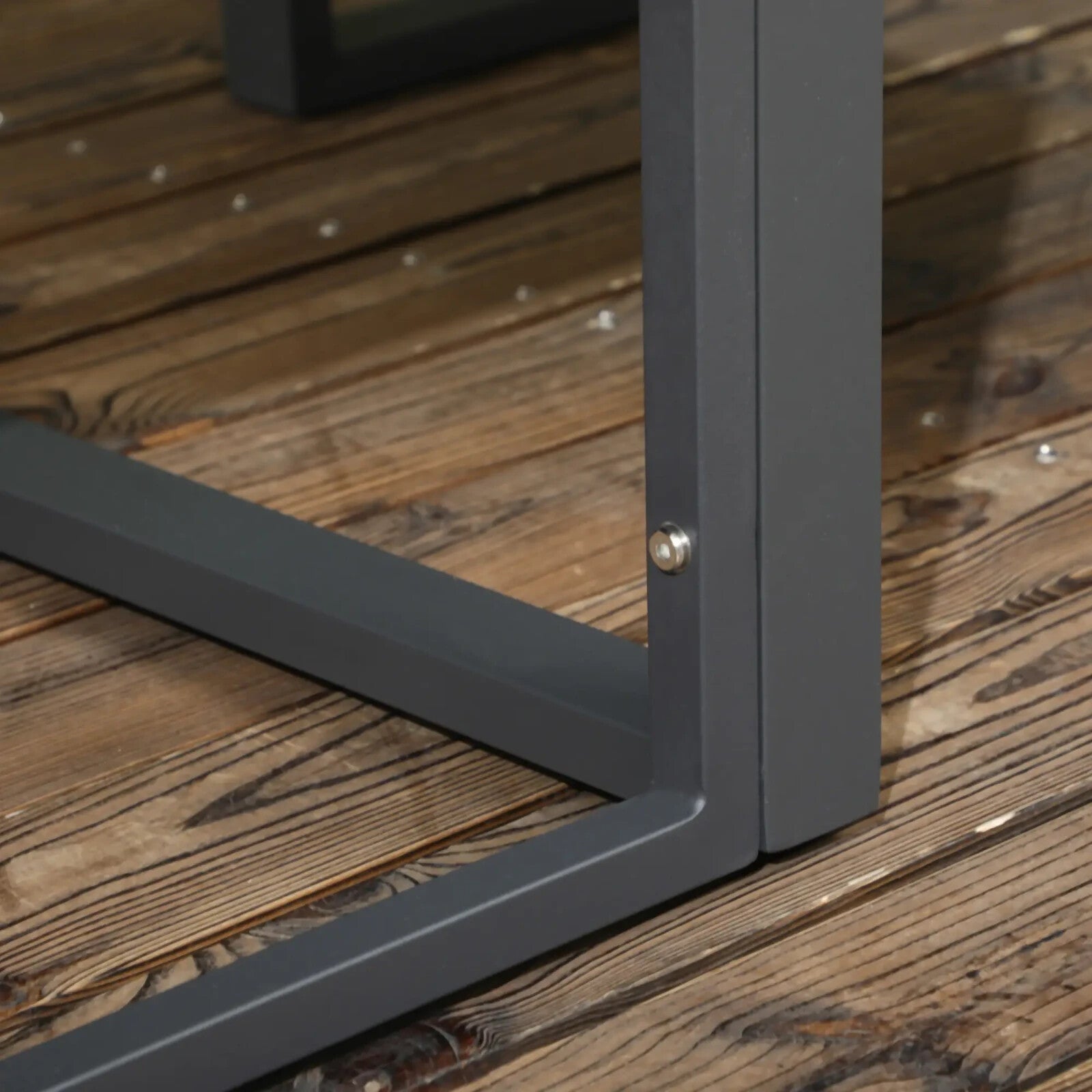 4 Piece Garden Sofa Set w/Armchairs Bench & Side Table Aluminium Frame Patio Set - Home and Garden Furniture Shop - rustic - furniture