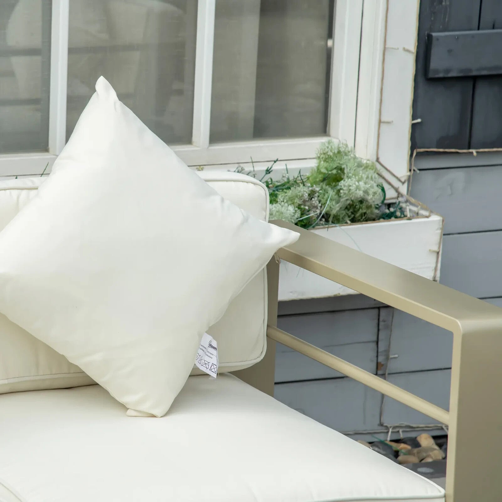 4 - Piece Outdoor Garden Furniture Set with Aluminium Frame and Cushioned Seats - Home and Garden Furniture Shop - rustic - furniture