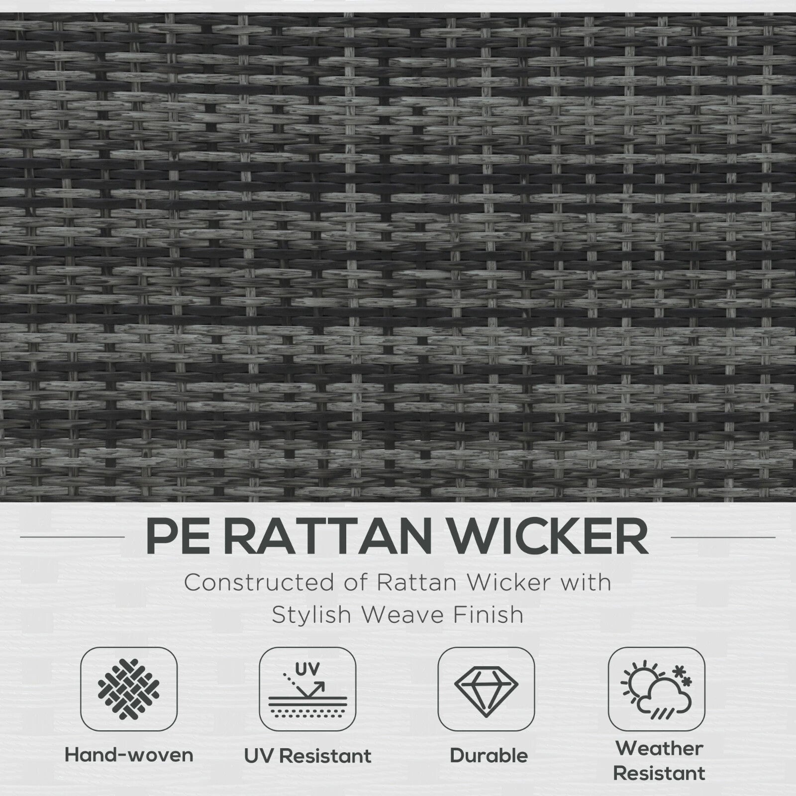 4 Piece Rattan Sofa Set with Chairs and Table Patio Wicker Garden Furniture Set - Home and Garden Furniture Shop - rustic - furniture