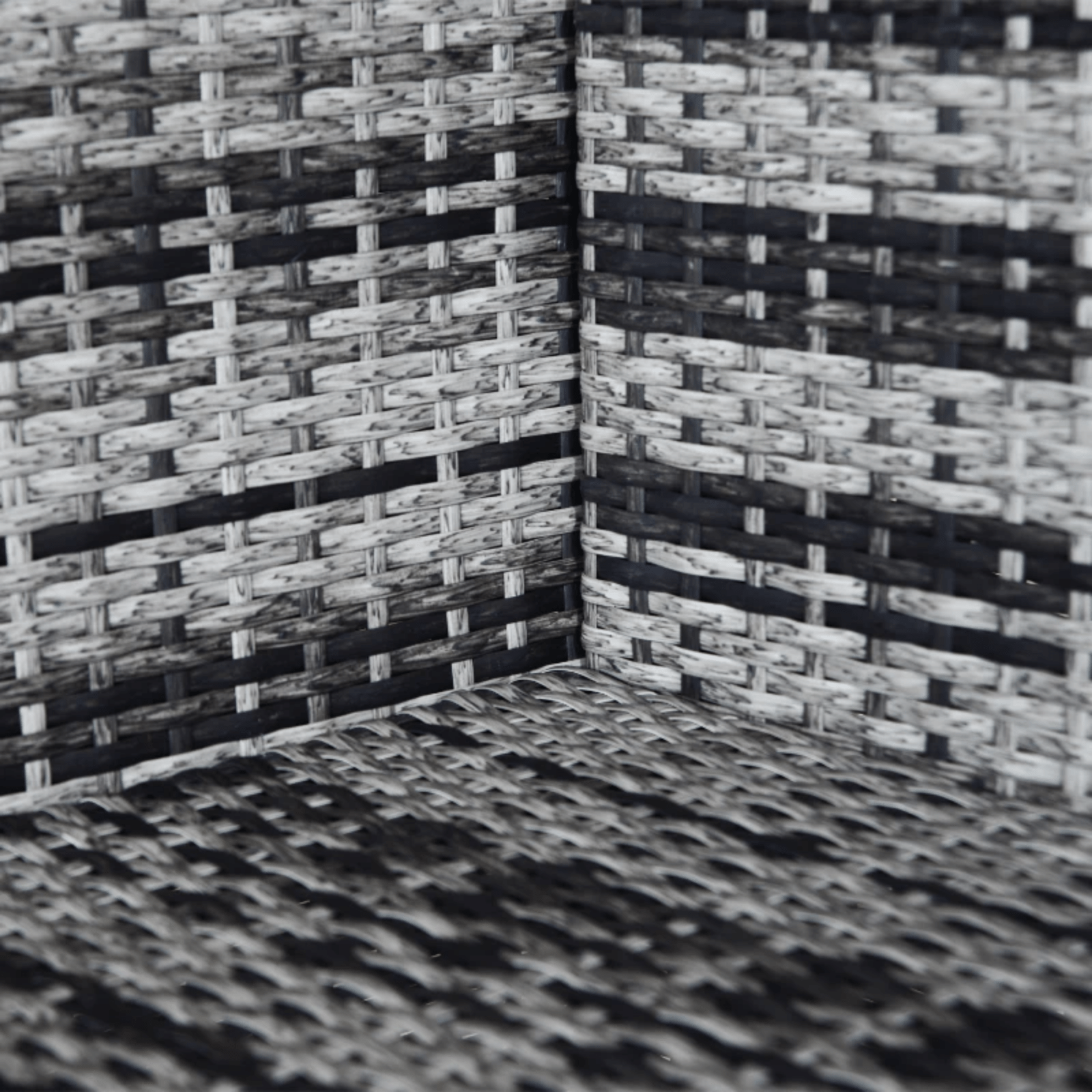 4 Pieces Rattan Sofa Set Chair Coffee Table Garden Wicker Patio Furniture Grey - Home and Garden Furniture Shop - rustic - furniture