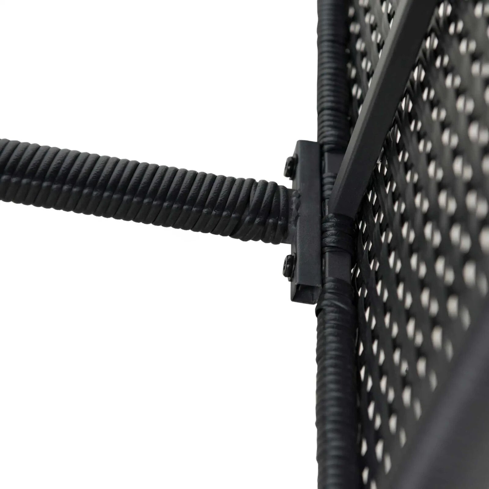 4 Pieces Rattan Sofa Set with Coffee Table for Garden and Outdoor Use Black - Home and Garden Furniture Shop - rustic - furniture