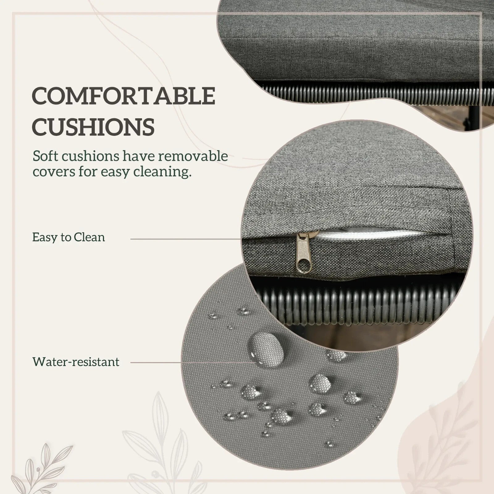 4 Seater Rattan Cube Garden Dining Set with Cushions and Table for Outdoor Grey - Home and Garden Furniture Shop - rustic - furniture