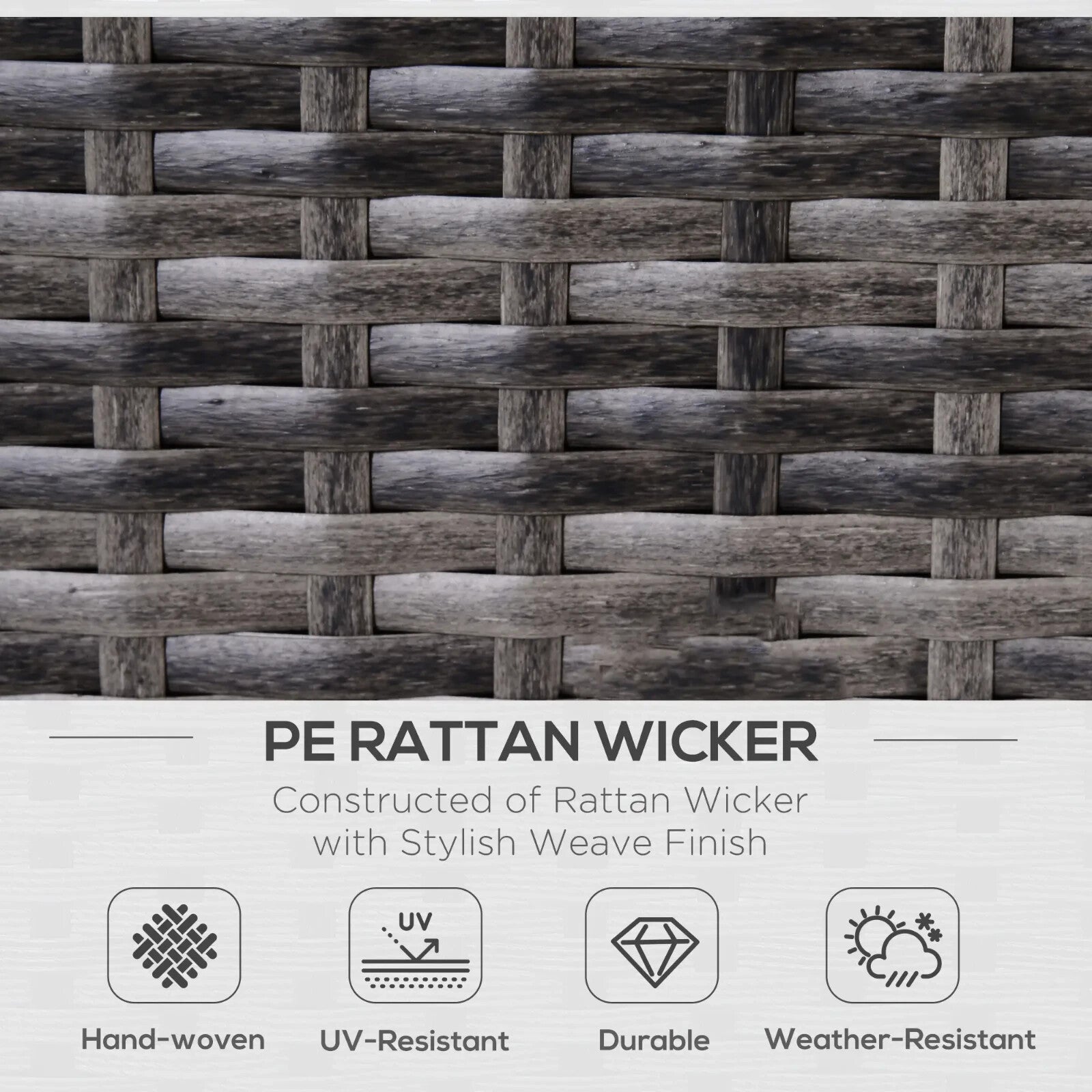 4 Seater Rattan Garden Furniture Set Outdoor Patio Table and Chairs PE Wicker - Home and Garden Furniture Shop - rustic - furniture