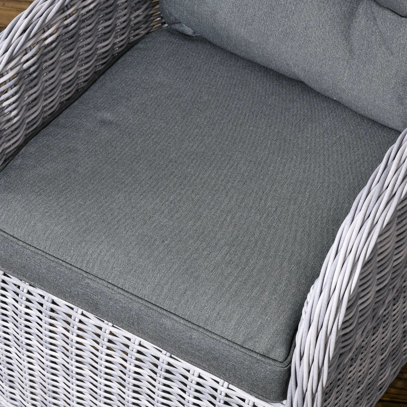 4 Seater Rattan Garden Furniture Set with High Back Chair & Tempered Glass Table - Home and Garden Furniture Shop - rustic - furniture