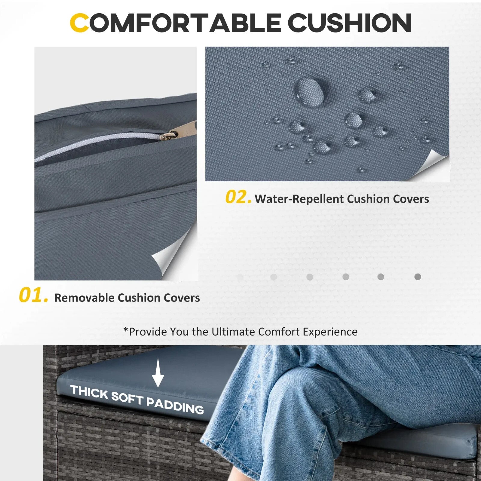 4 Seater Rattan Garden Furniture Set with Table and Chairs for Patio or Outdoor - Home and Garden Furniture Shop - rustic - furniture