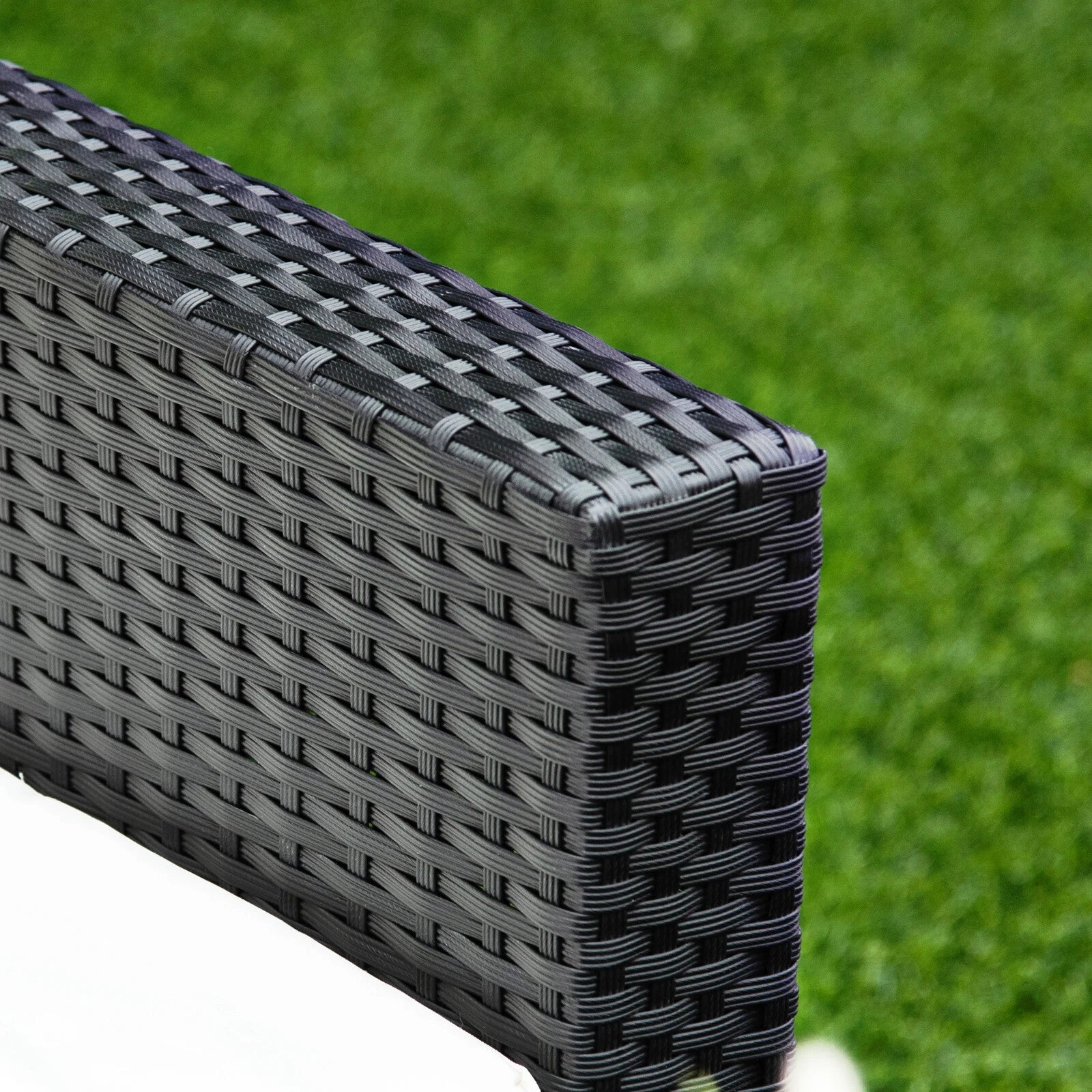 4 - Seater Rattan Garden Furniture Sofa Set with Cushions and Table Outdoor Black - Home and Garden Furniture Shop - rustic - furniture