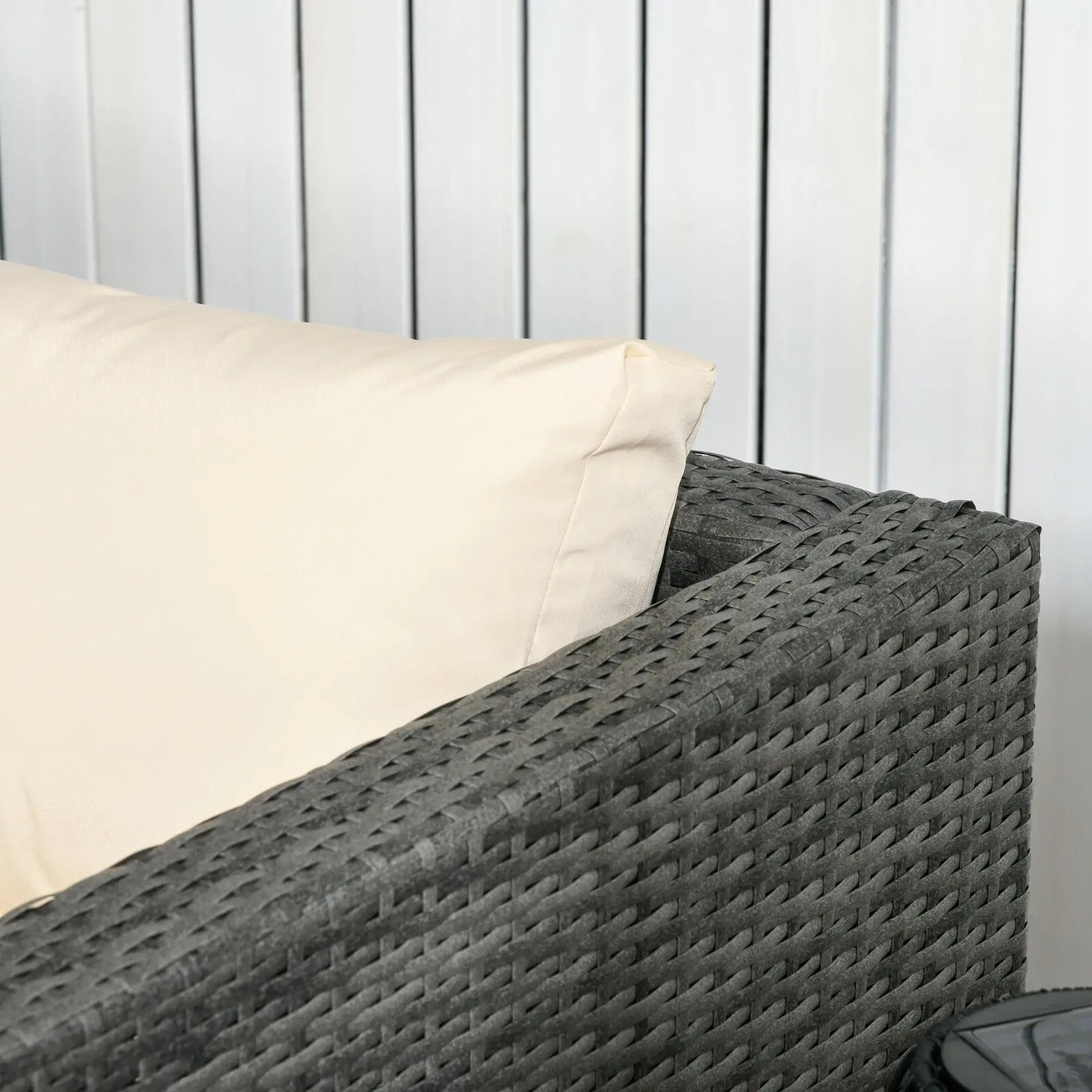 4 Setter Rattan Garden Furniture 3 Piece Seater Corner Sofa w/ Table and Cushion - Home and Garden Furniture Shop - rustic - furniture