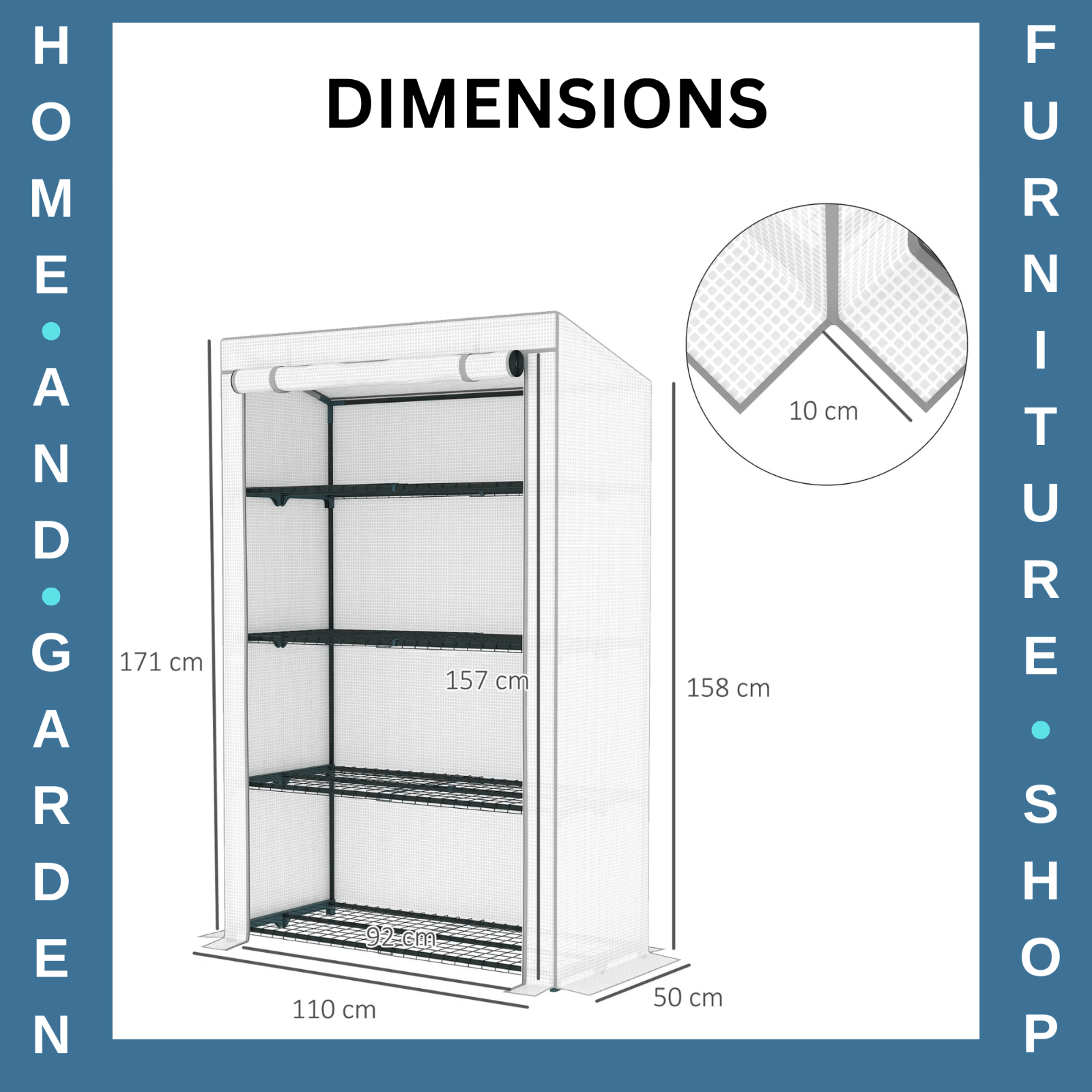 4 - Tier Lean - to Mini Greenhouse with Reinforced PE Cover Compact Plant Shelter - Home and Garden Furniture Shop - rustic - furniture