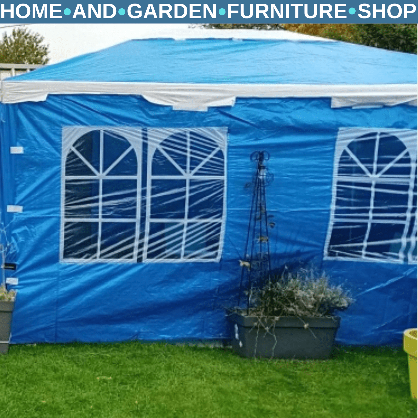 4 x 3m Heavy Duty Pop Up Gazebo Garden Party Tent Marquee Outdoor Event Shelter - Home and Garden Furniture Shop - rustic - furniture