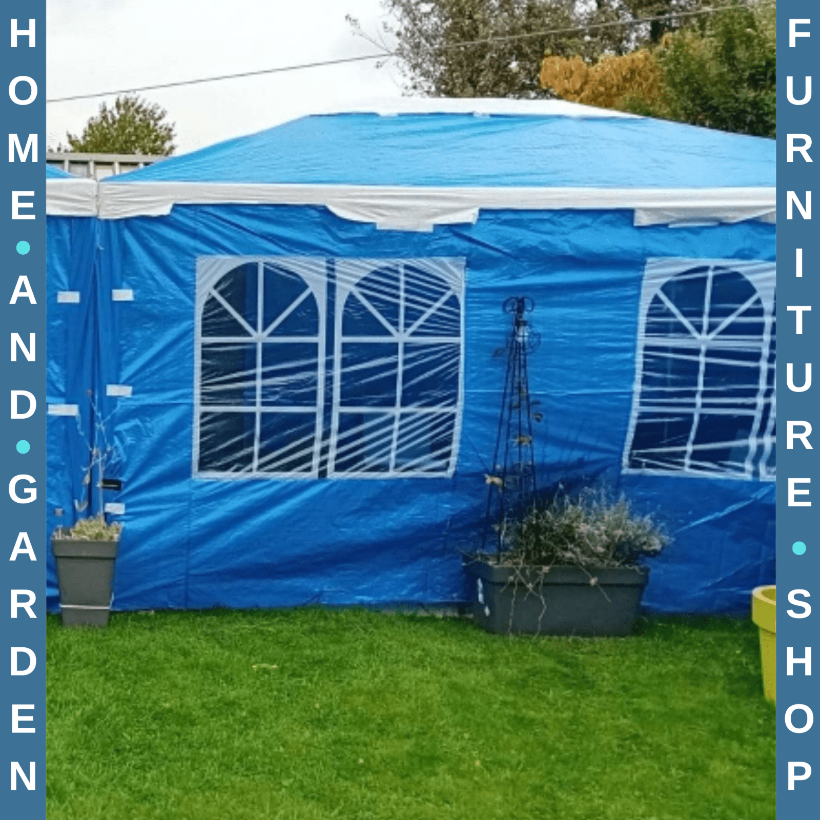 4 x 3m Heavy Duty Pop Up Gazebo Garden Party Tent Marquee Outdoor Event Shelter - Home and Garden Furniture Shop - rustic - furniture