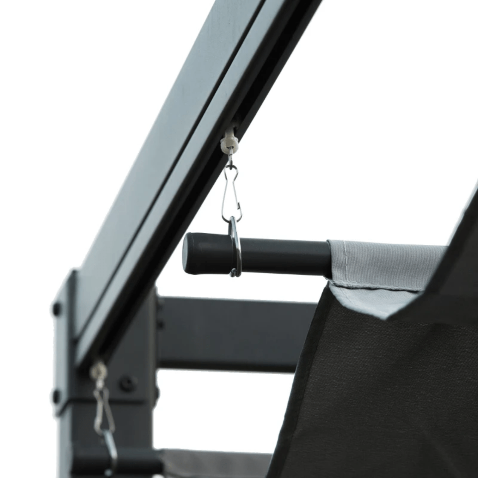 4 x 3m Metal Pergola Garden Gazebo Patio Set Sun Shelter Retractable Canopy Grey - Home and Garden Furniture Shop - rustic - furniture