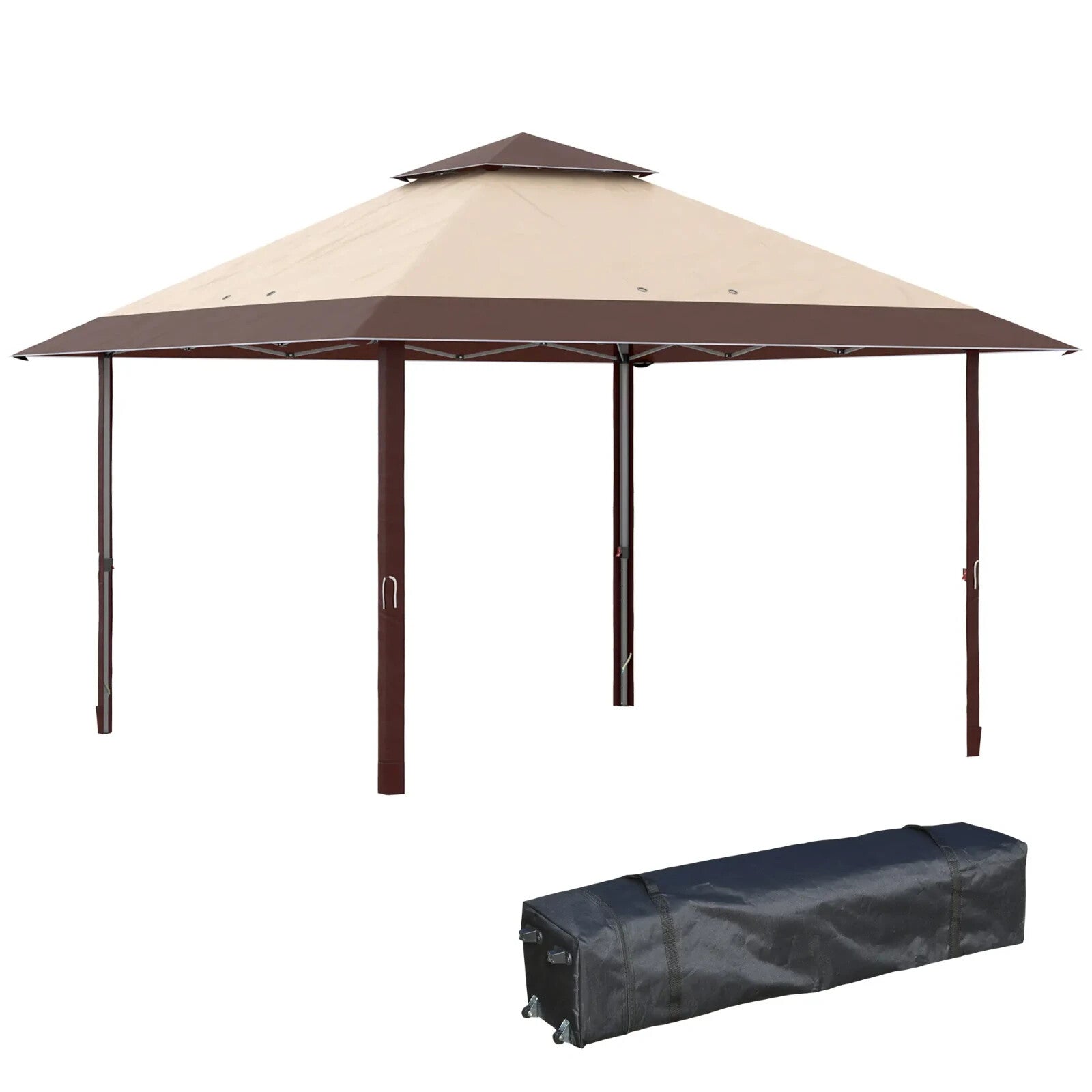4 x 4m Pop - Up Gazebo Canopy Marquee Tent Adjustable Legs Outdoor Wedding Shelter - Home and Garden Furniture Shop - rustic - furniture