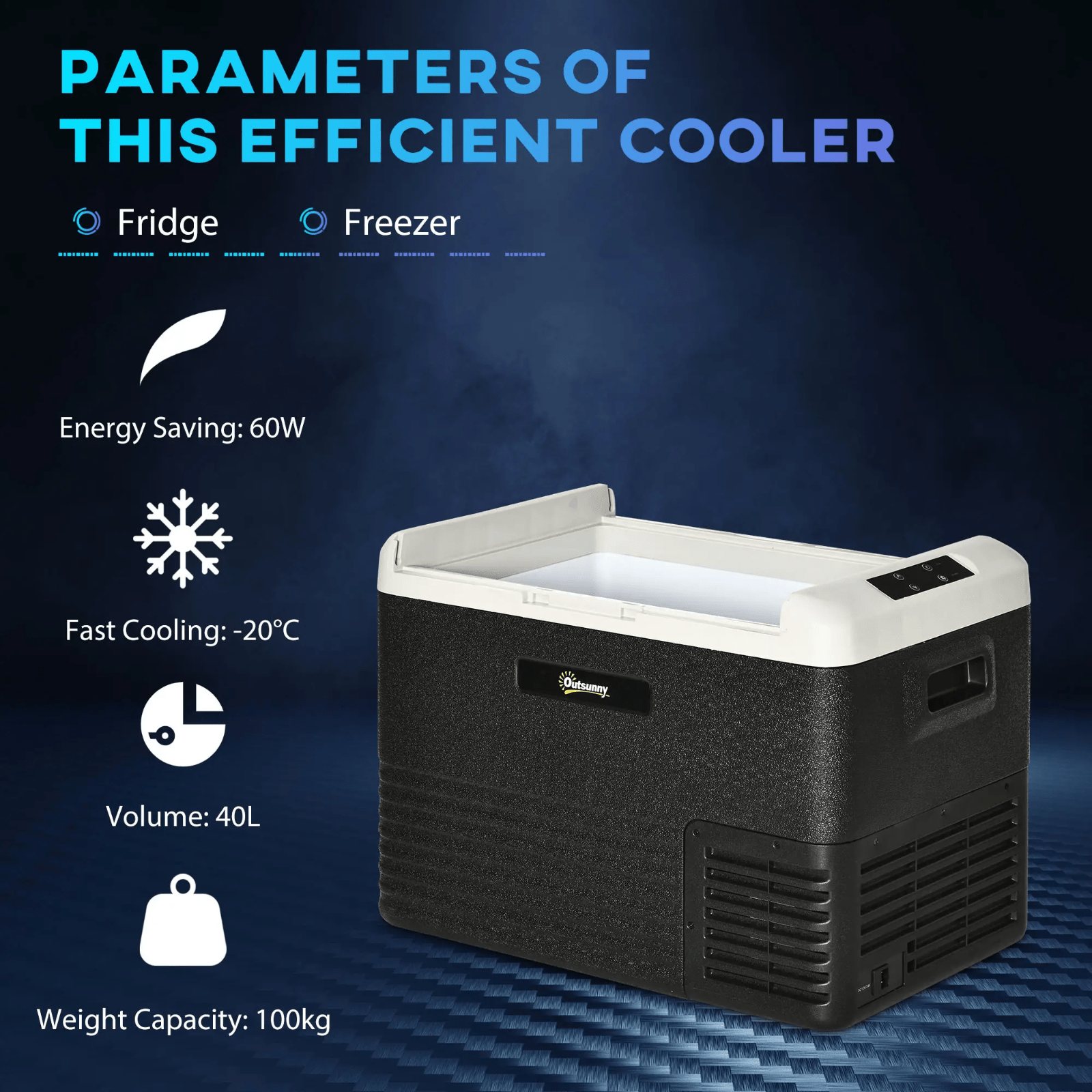 40L Car Refrigerator Portable Compressor Car Fridge Freezer Electric Cooler Box - Home and Garden Furniture Shop - rustic - furniture