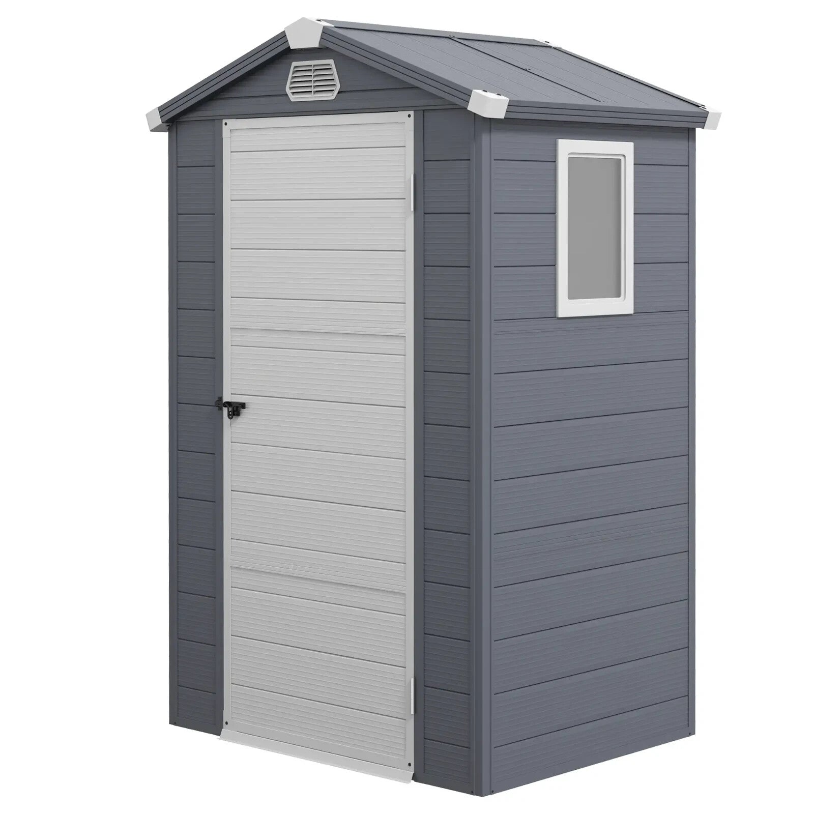 4.4 x 3.3ft Outdoor Garden Shed w/ Foundation Kit Tool House & Ventilation Slot - Home and Garden Furniture Shop - rustic - furniture