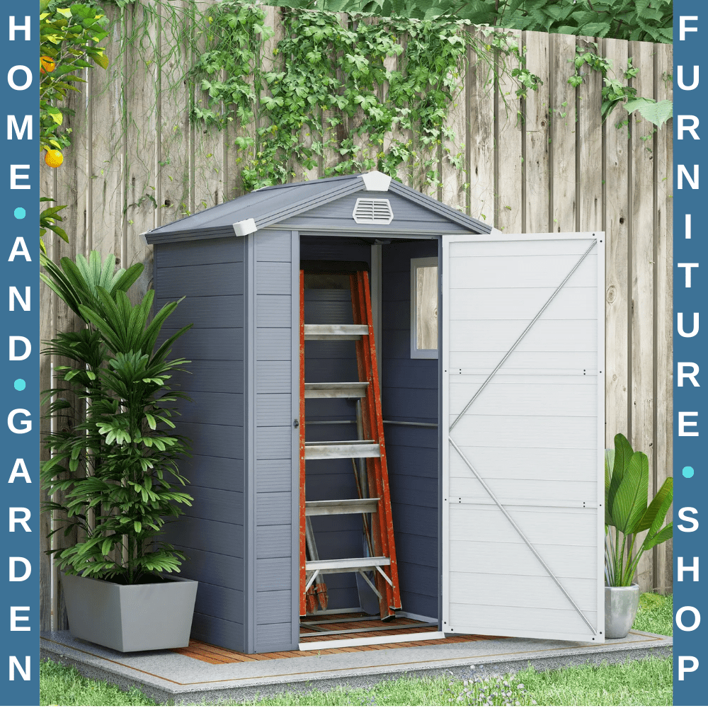 4.4 x 3.3ft Outdoor Garden Shed w/ Foundation Kit Tool House & Ventilation Slot - Home and Garden Furniture Shop - rustic - furniture