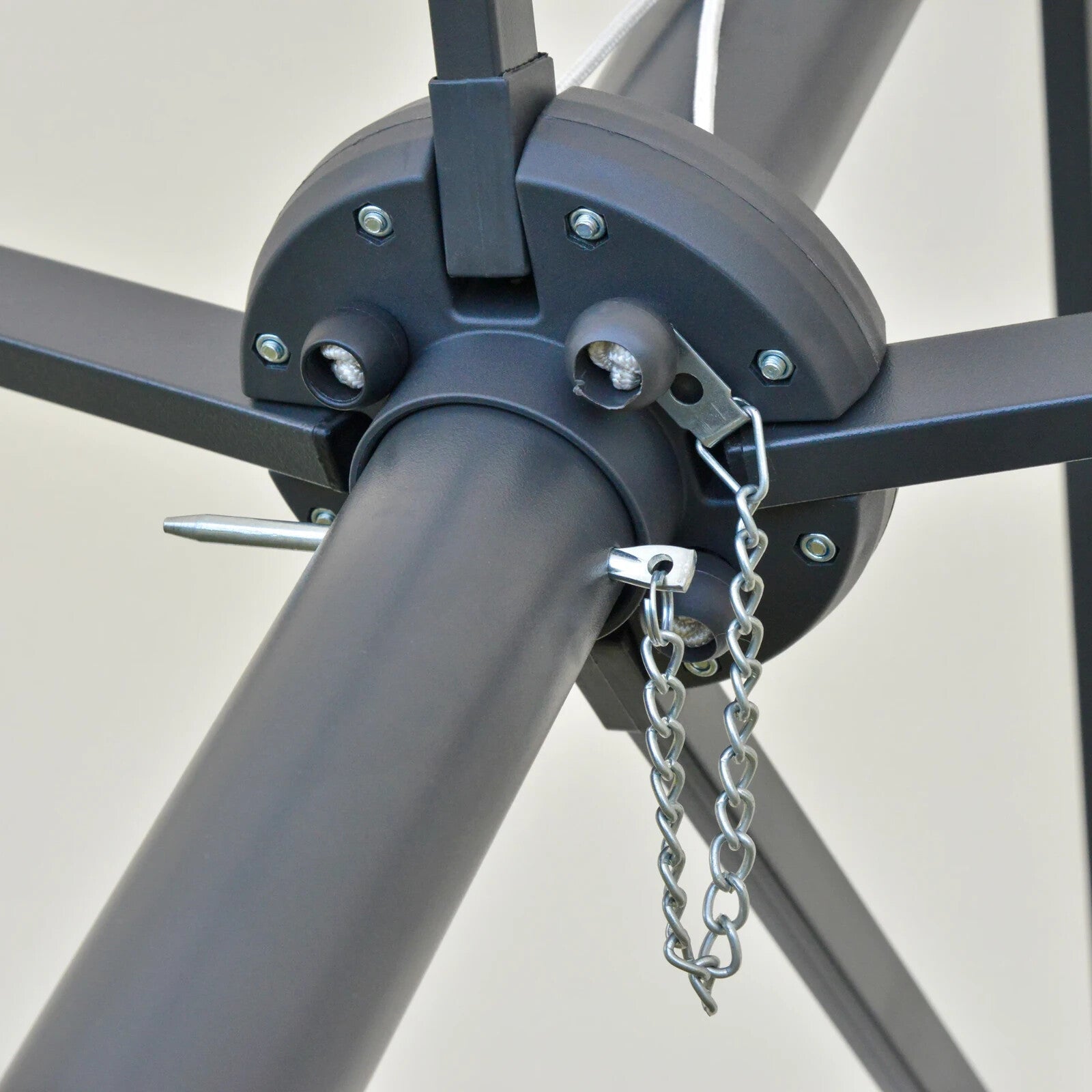 4.4m Double Sided Garden Umbrella with Solar LED Lights Shade Canopy Sun Cover - Home and Garden Furniture Shop - rustic - furniture