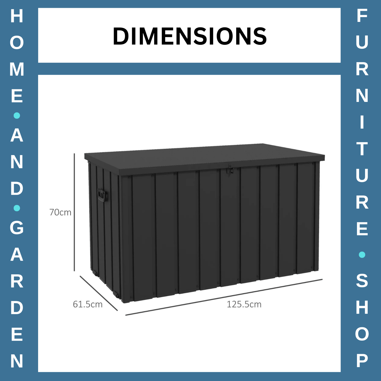 450L Galvanised Steel Garden Storage Box with Wheels Outdoor Weatherproof Chest - Home and Garden Furniture Shop - rustic - furniture