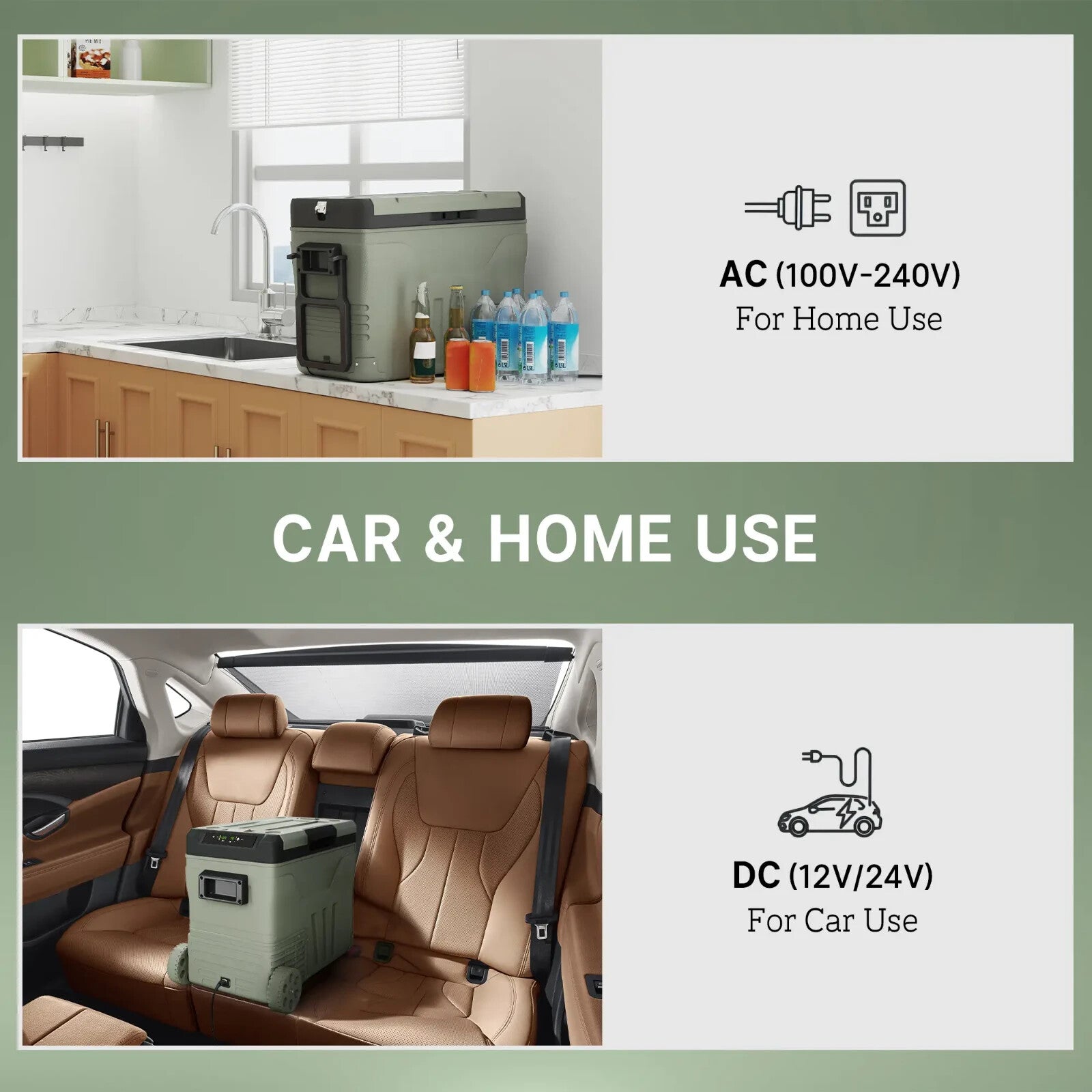 45L Car Refrigerator Portable Car Fridge Freezer Compressor Electric Cooler Box - Home and Garden Furniture Shop - rustic - furniture
