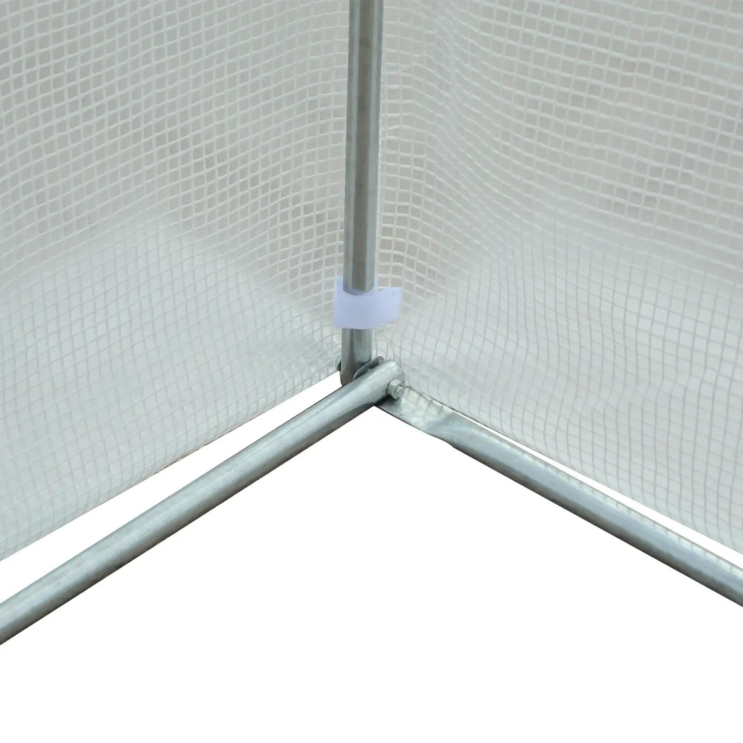4.5x3x2m Walk - In PE Mesh Greenhouse Galvanized Metal Frame Outdoor Garden Tunnel - Home and Garden Furniture Shop - rustic - furniture