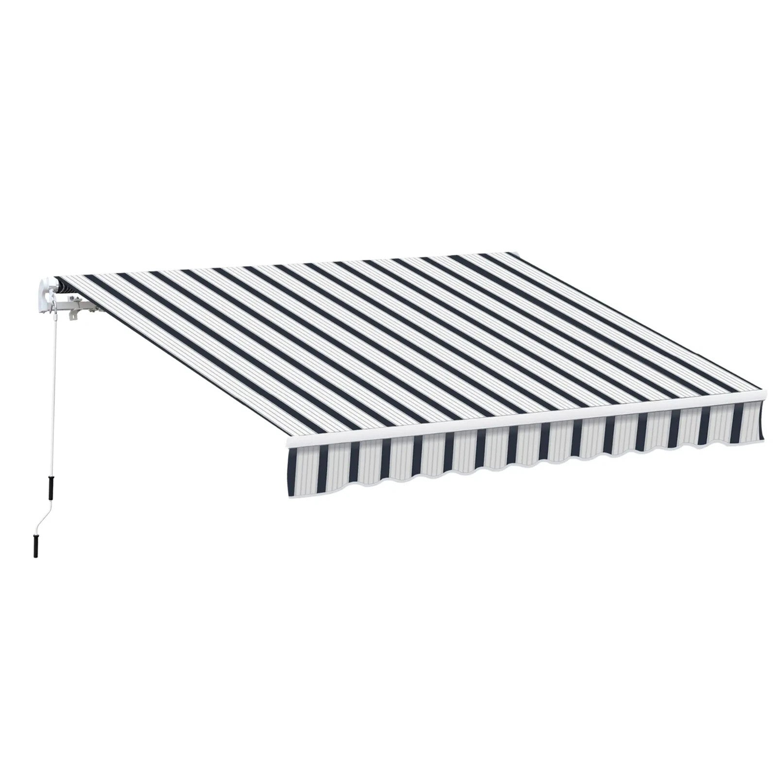 4m x 3m Manual Garden Awning Retractable Patio Canopy Outdoor Sun Shade Cover - Home and Garden Furniture Shop - rustic - furniture