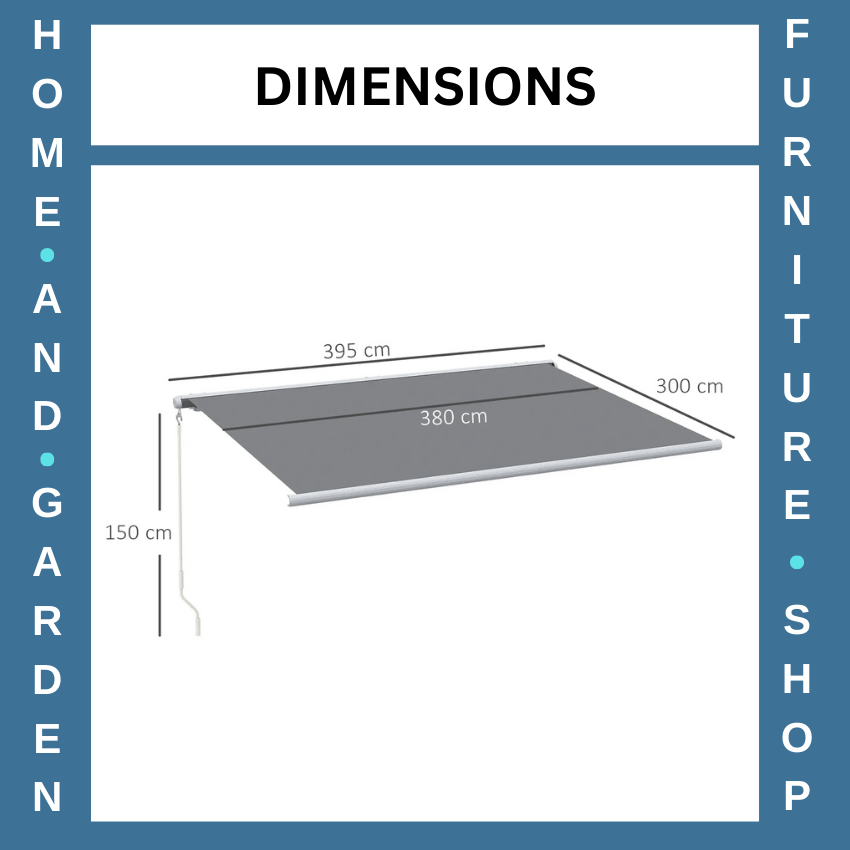 4x3m Electric Cassette Awning for Patio Doors w/ Remote Control & Manual Option - Home and Garden Furniture Shop - rustic - furniture