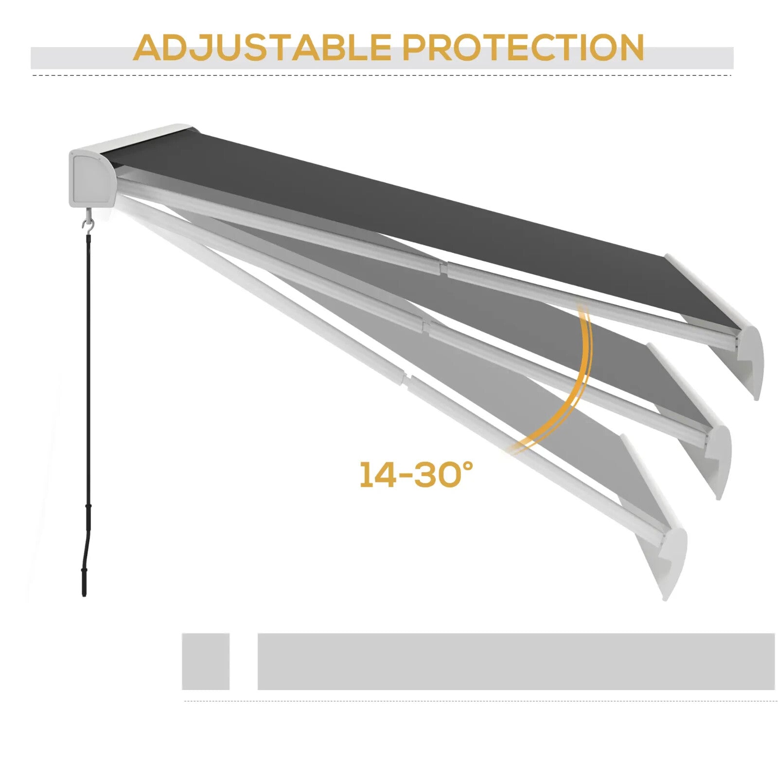 4x3m Electric Retractable Awning w/ Remote Aluminium Frame for Patio Door Shade - Home and Garden Furniture Shop - rustic - furniture