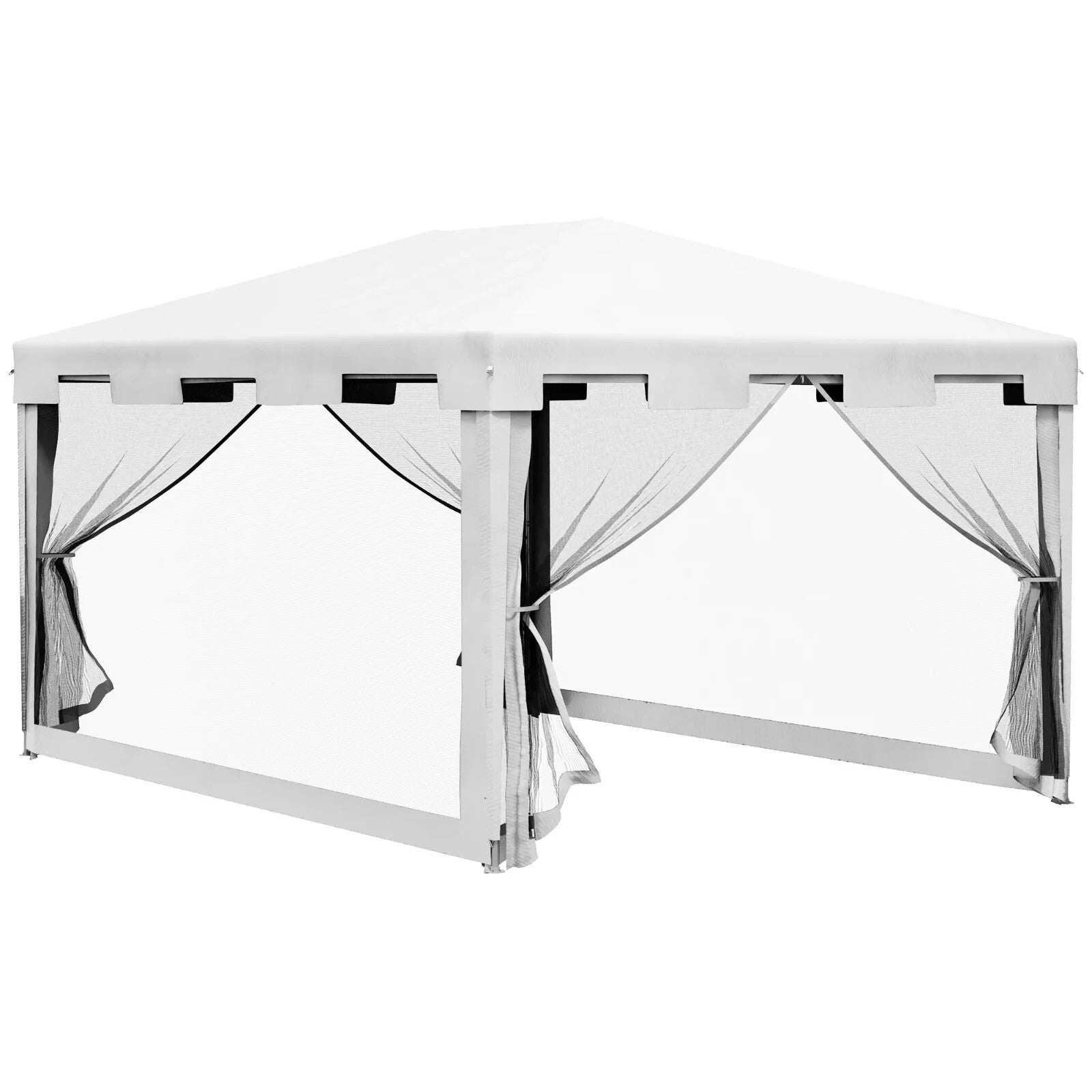 4x3m Waterproof Party Tent Gazebo w/ Panels Outdoor Wedding Event Canopy Shelter - Home and Garden Furniture Shop - rustic - furniture