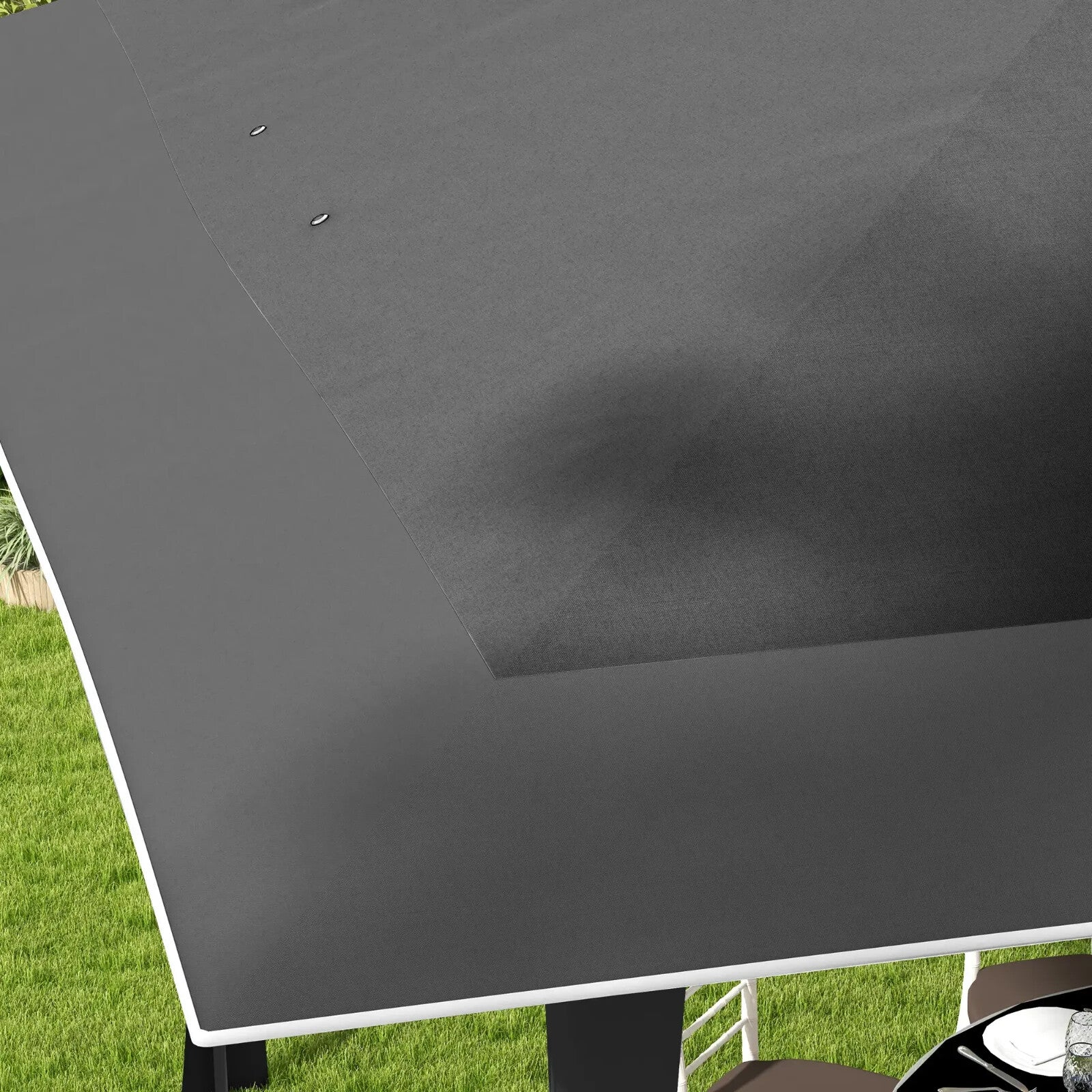 4x4m Pop Up Gazebo with Double Roof UV Canopy Roller Bag & Adjustable Steel Legs - Home and Garden Furniture Shop - rustic - furniture