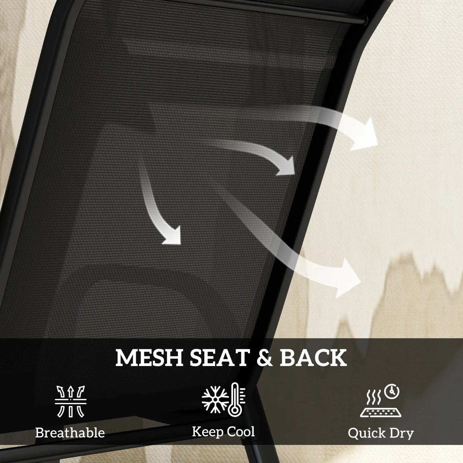 5 Pcs Garden Table and Chairs 4 Seat Furniture Set w/ High Back Stackable Chairs - Home and Garden Furniture Shop - rustic - furniture