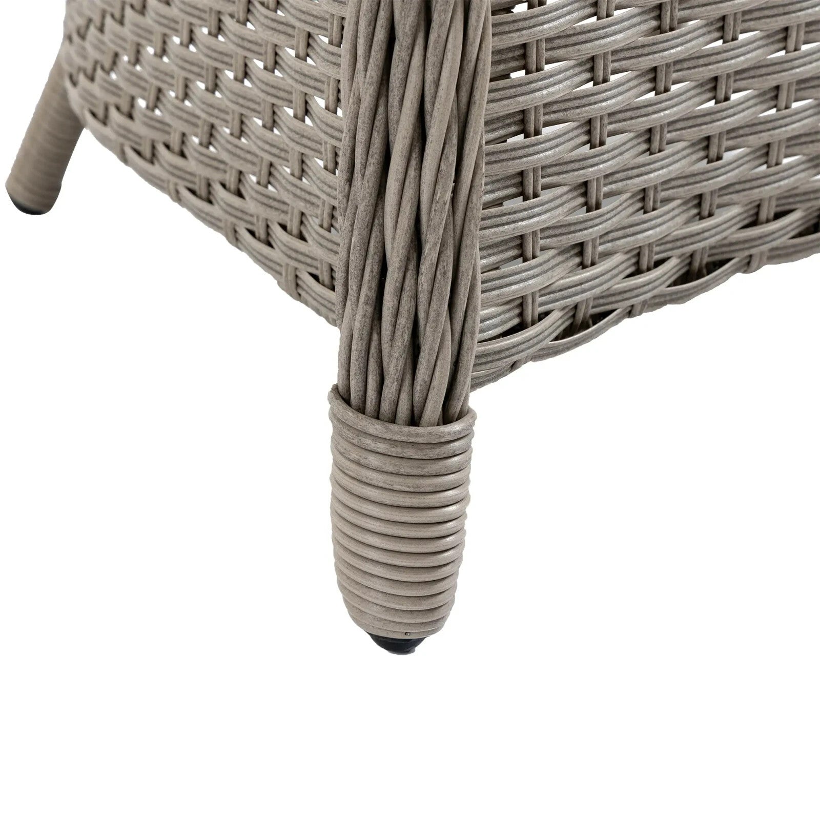 5 Pcs Rattan 4 Chairs Dining Set Garden Furniture Round Table with Umbrella Hole - Home and Garden Furniture Shop - rustic - furniture