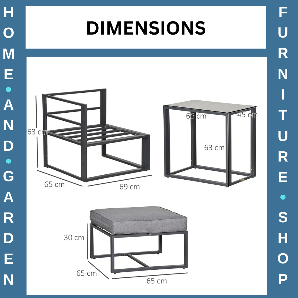 5 Piece Garden Conversation Set Sun Lounger 2 Footstools End Table with Cushions - Home and Garden Furniture Shop - rustic - furniture