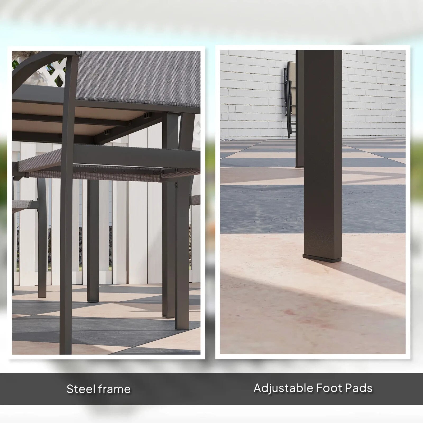 5 Piece Garden Furniture Set with 4 Stackable Armchairs and Easy Clean Tabletop - Home and Garden Furniture Shop - rustic - furniture