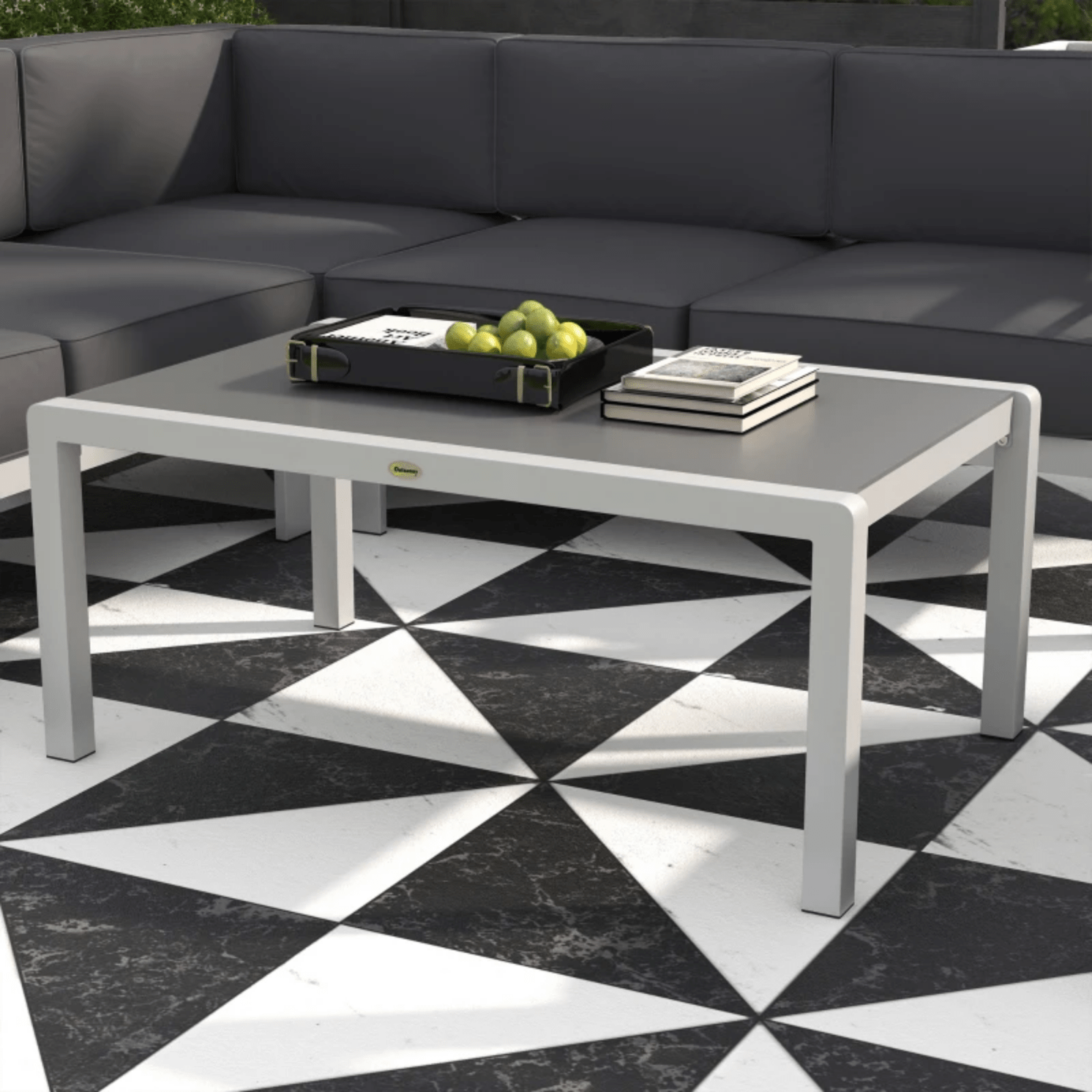 5 Piece Garden Sofa Set Cushions Aluminium Outdoor Conversation Furniture Table - Home and Garden Furniture Shop - rustic - furniture