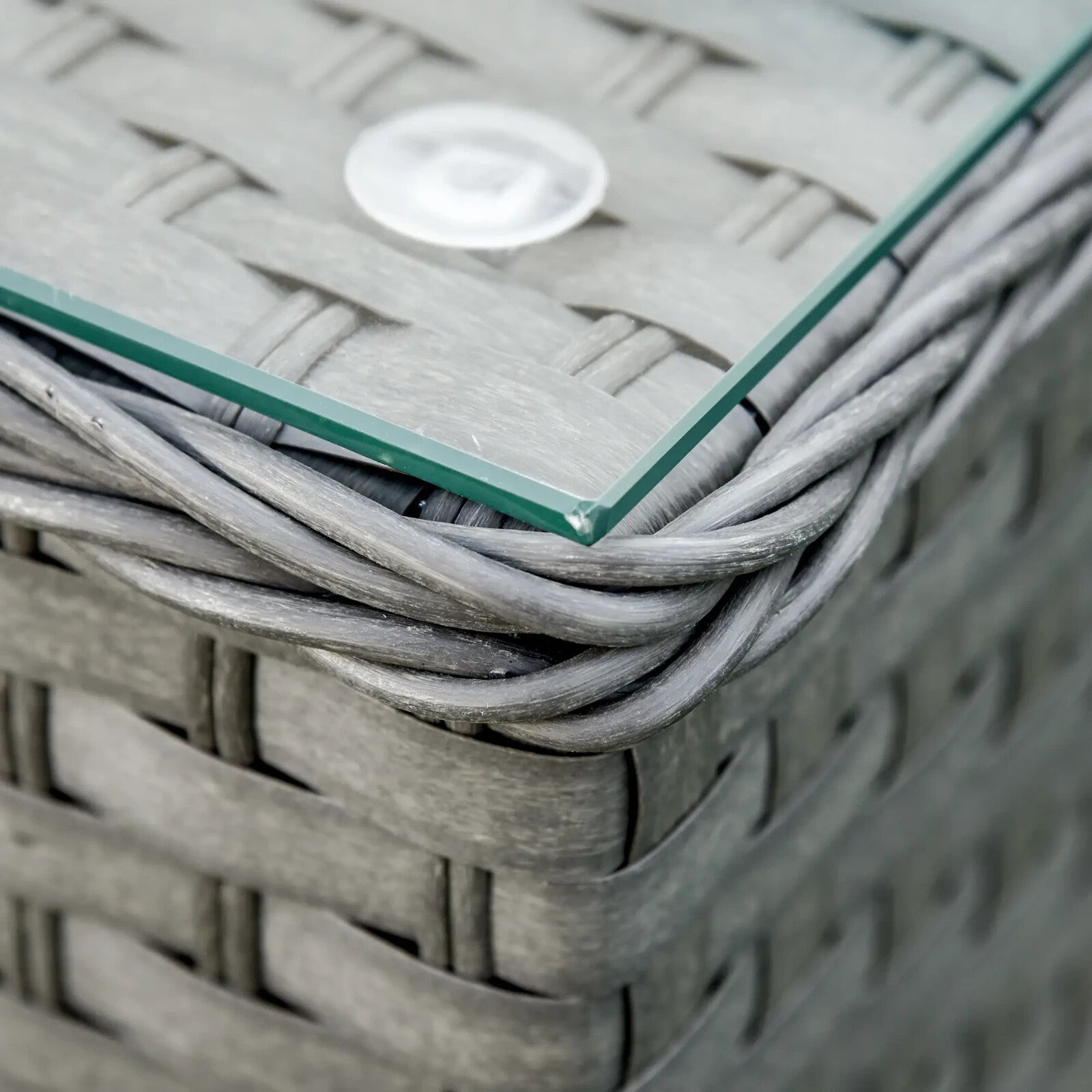 5 Piece PE Rattan Corner Sofa Set with Cushion for Garden Outdoor Furniture Grey - Home and Garden Furniture Shop - rustic - furniture