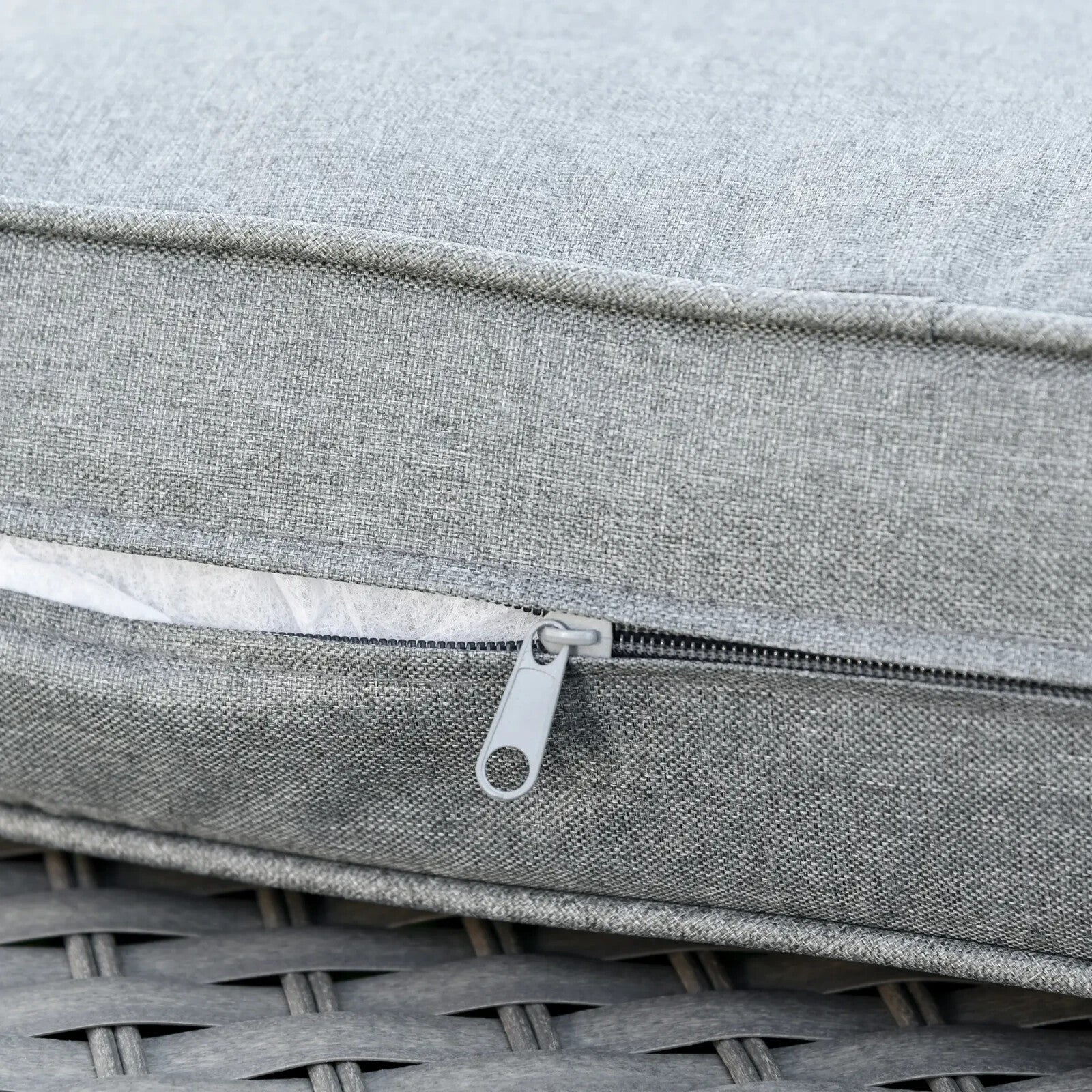 5 Piece PE Rattan Corner Sofa Set with Cushion for Garden Outdoor Furniture Grey - Home and Garden Furniture Shop - rustic - furniture