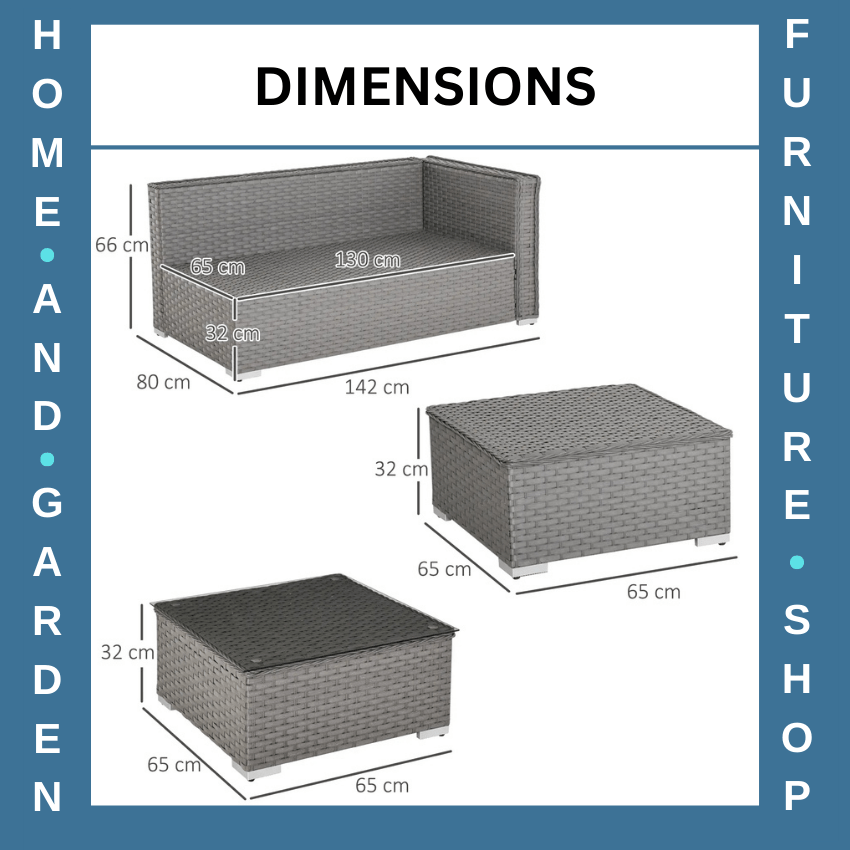 5 Piece PE Rattan Corner Sofa Set with Cushion for Garden Outdoor Furniture Grey - Home and Garden Furniture Shop - rustic - furniture