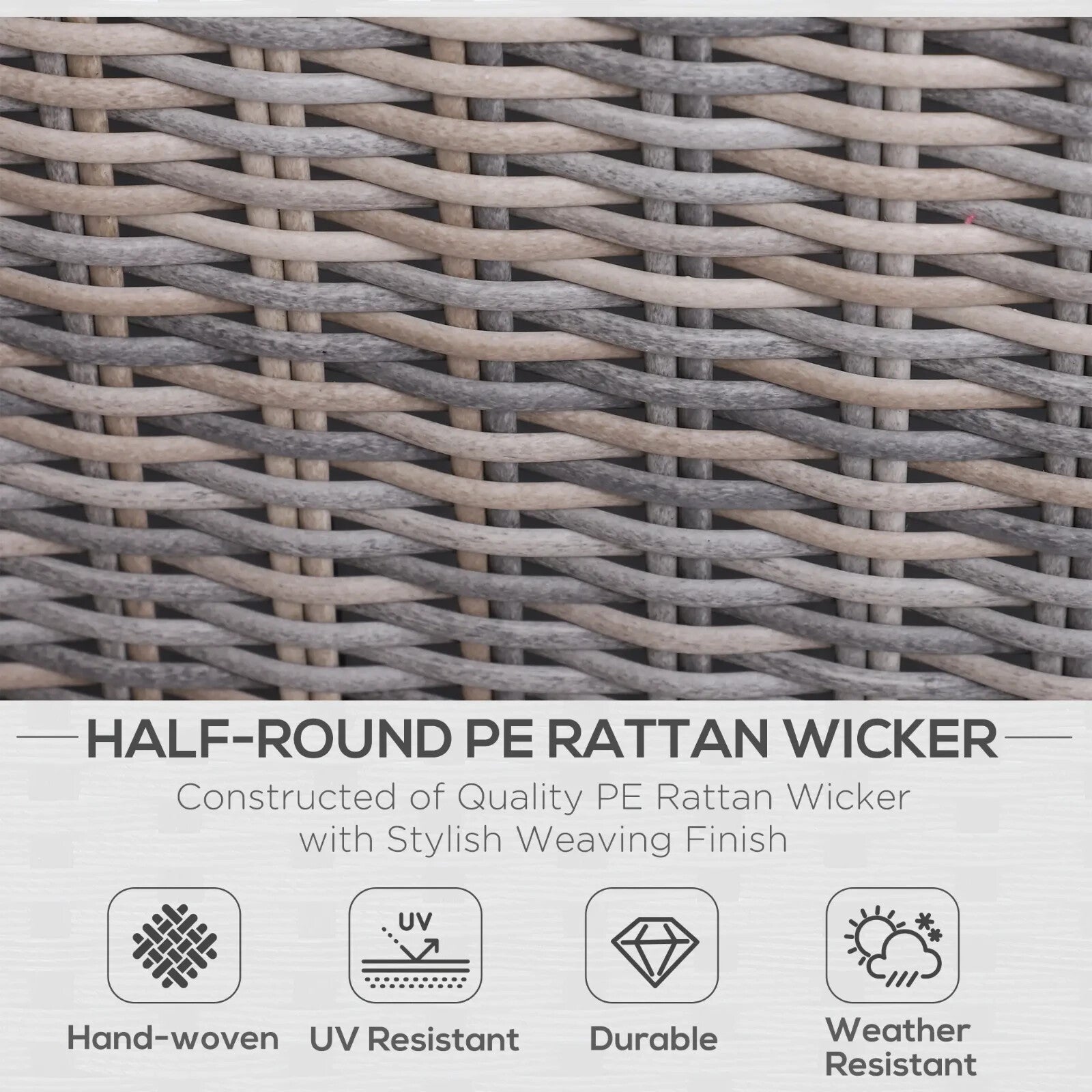 5 Piece Rattan Garden Armchair and Footstool Set with Tall Glass Table Outdoor - Home and Garden Furniture Shop - rustic - furniture