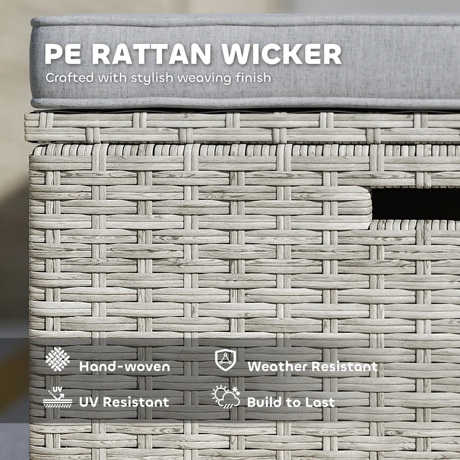 5 Piece Rattan Garden Furniture Conversation Set w/ Footstools and Storage Table - Home and Garden Furniture Shop - rustic - furniture