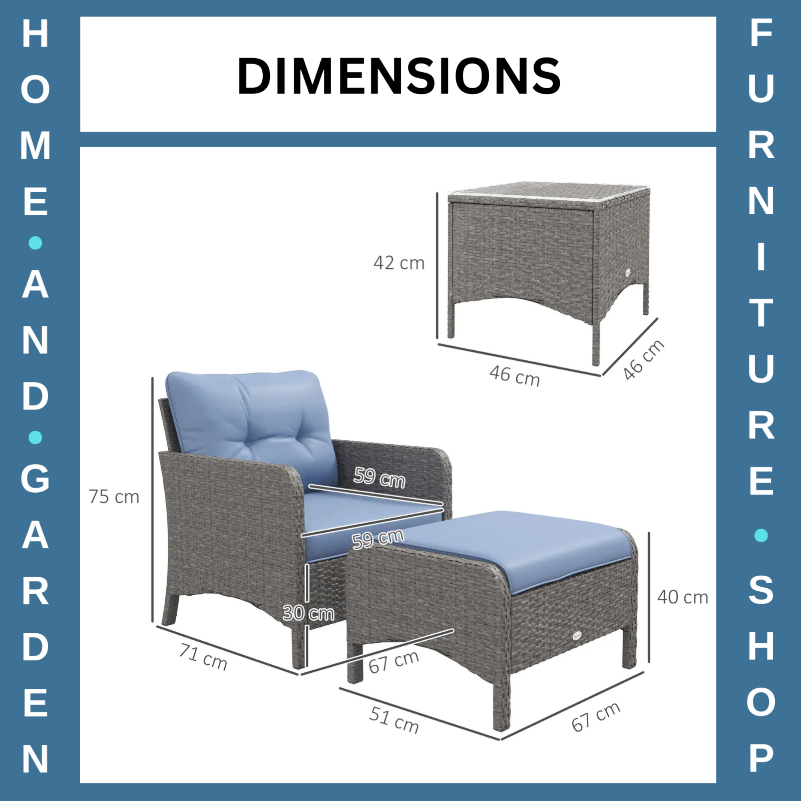 5 Piece Rattan Garden Furniture Set Outdoor Sofa with Chairs Stools and Table - Home and Garden Furniture Shop - rustic - furniture